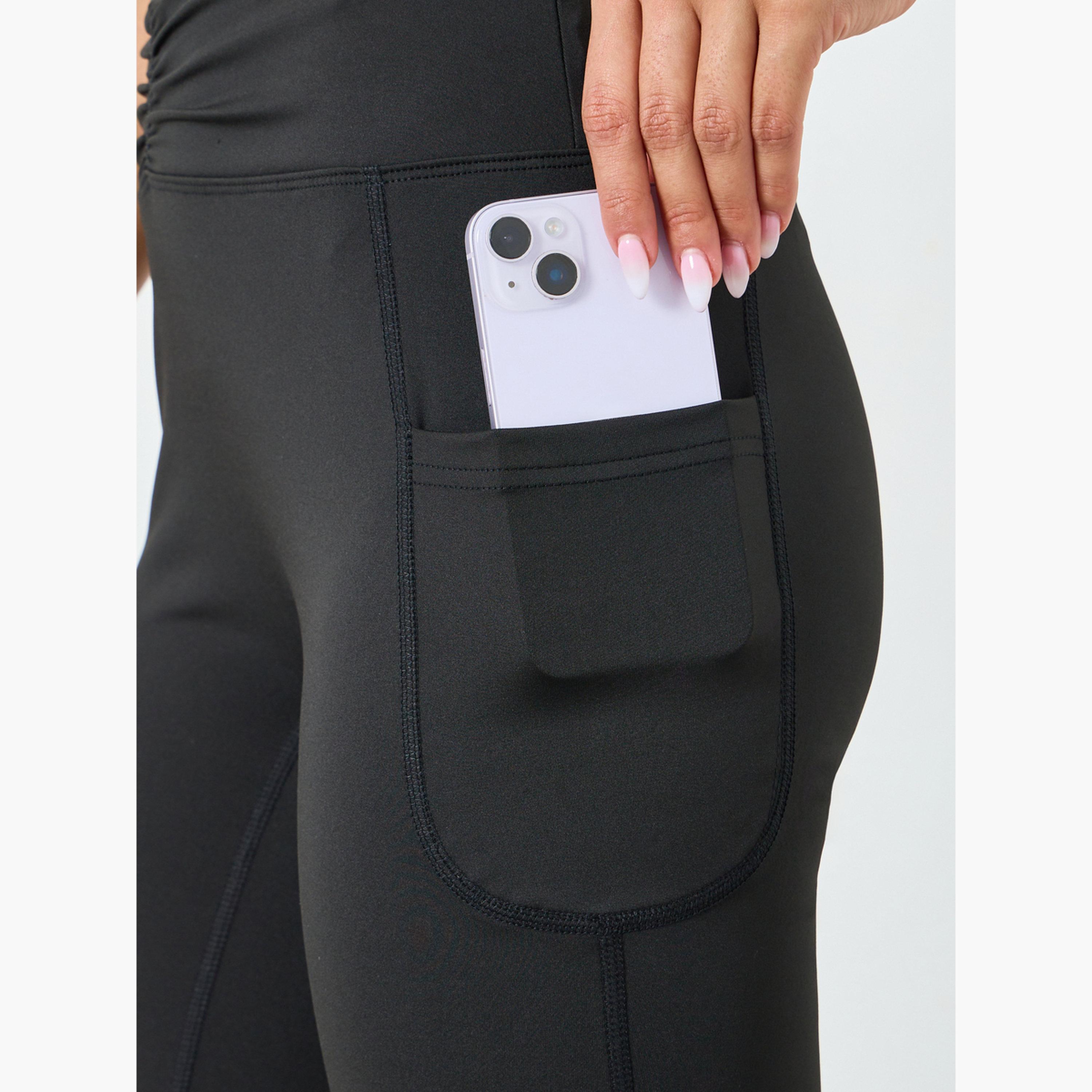 Styli Women Front Ruched Flare Leggings-women-clothing-bottoms-leggings-image-3