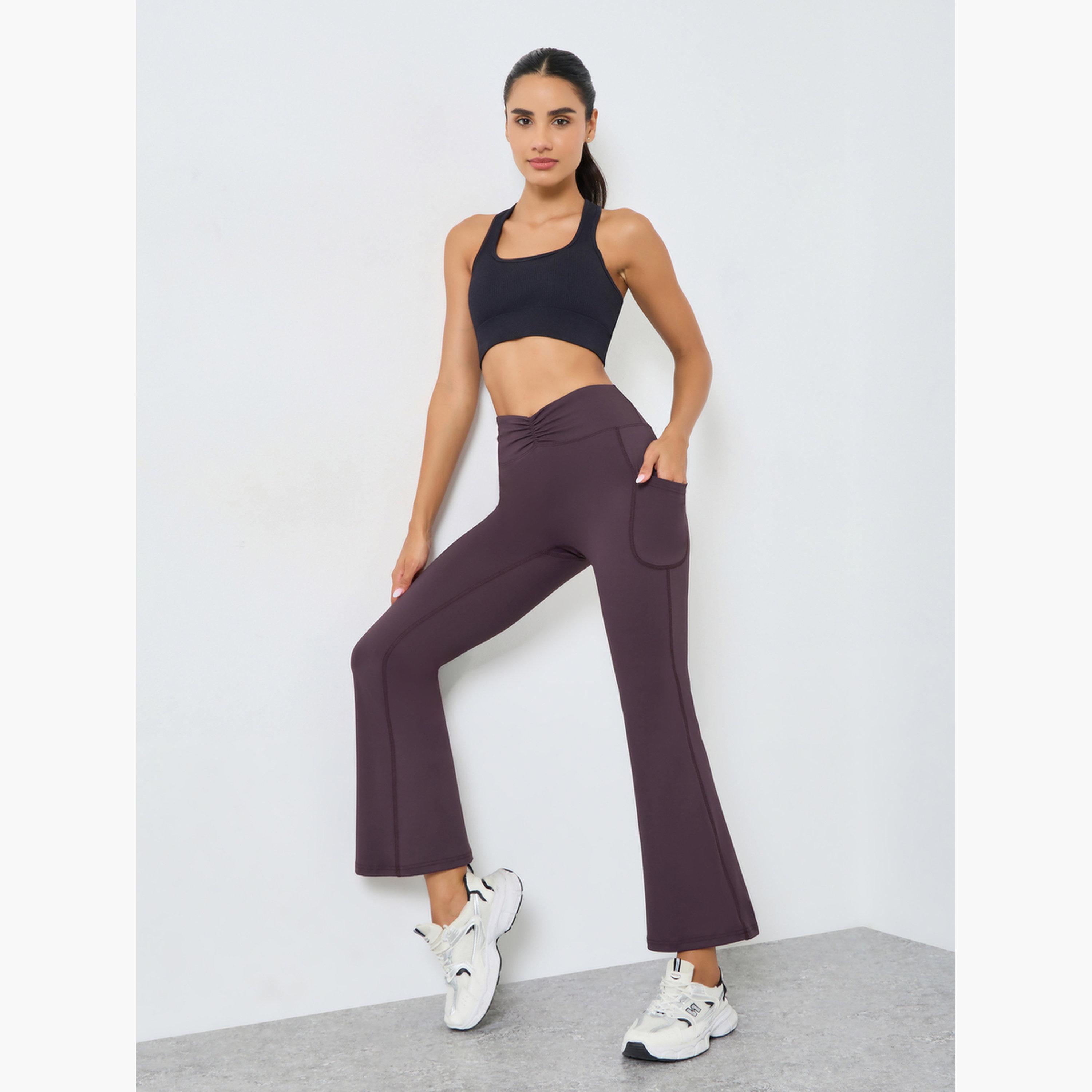 ليقنز بأرجل واسعة وتفاصيل مزمومة من الأمام-women-clothing-bottoms-leggings-image-2