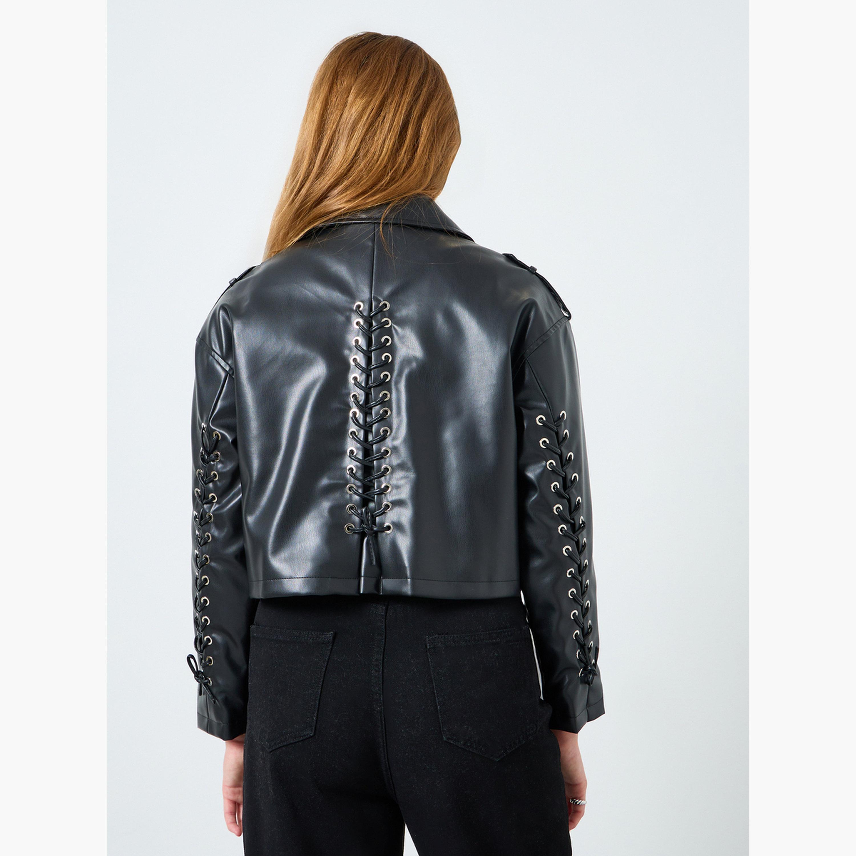 جاكيت برباط من الجلد الصناعي-women-winterwear-coatsandjackets-jackets-image-6