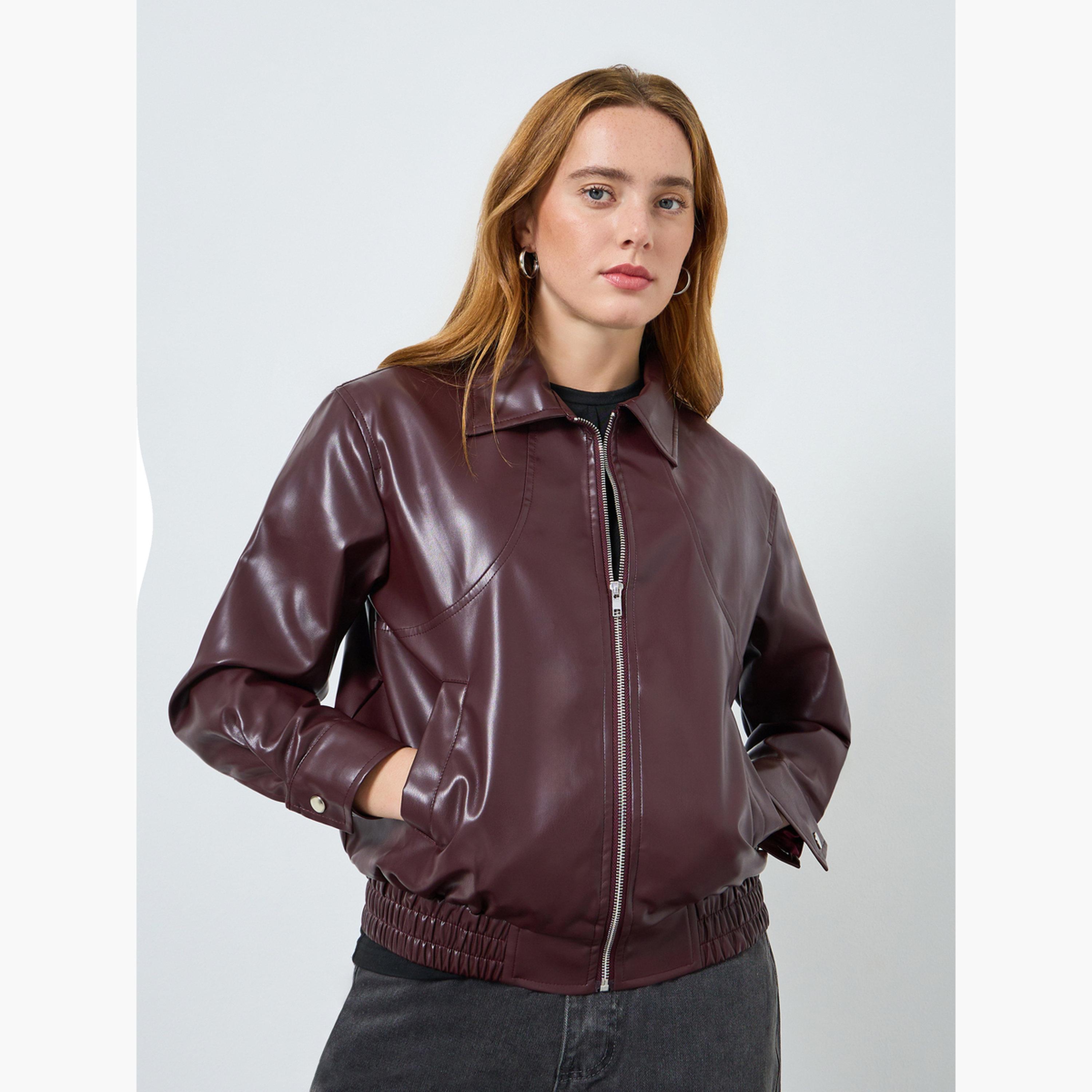 جاكيت بسحاب من الجلد الصناعي-women-winterwear-coatsandjackets-jackets-image-4