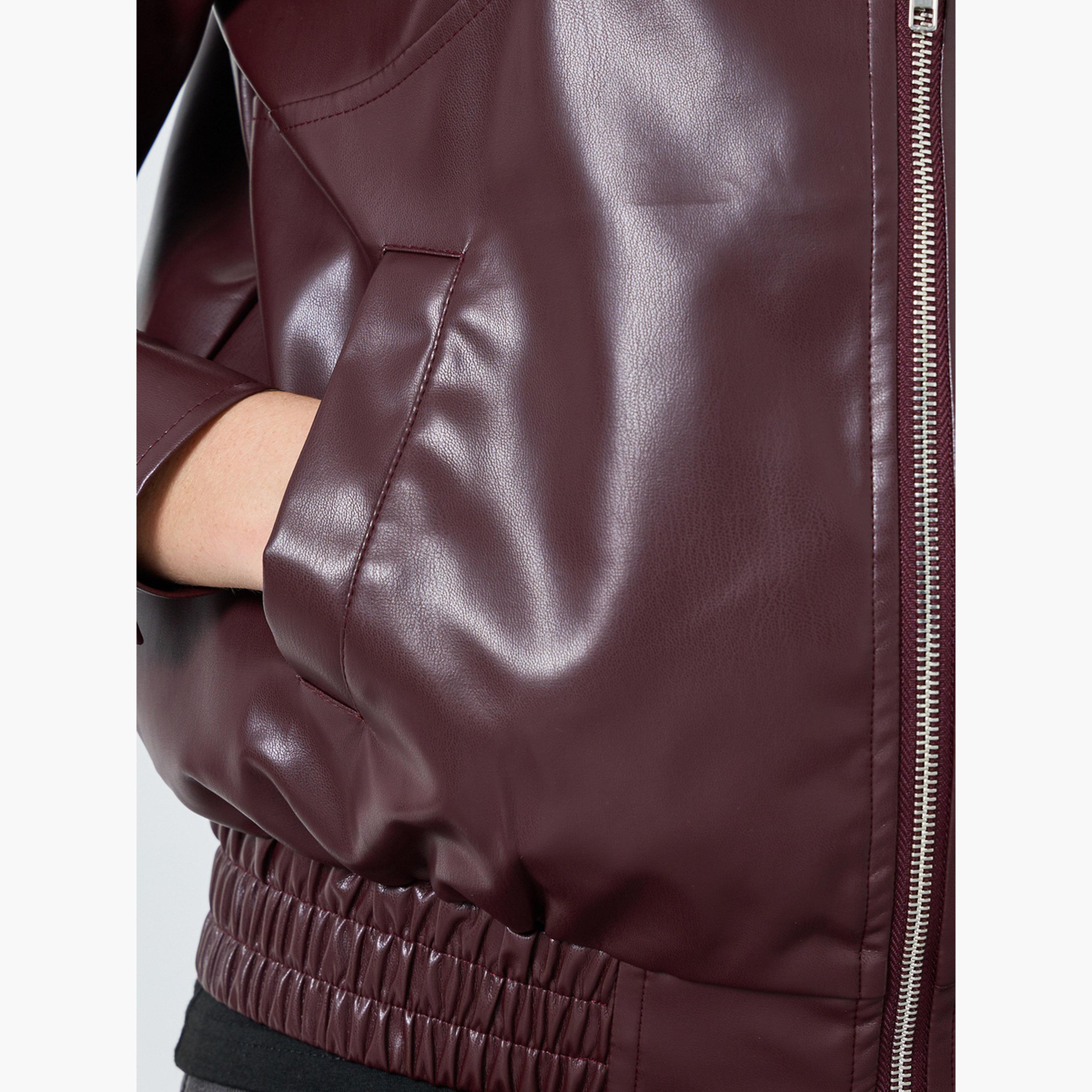 جاكيت بسحاب من الجلد الصناعي-women-winterwear-coatsandjackets-jackets-image-5