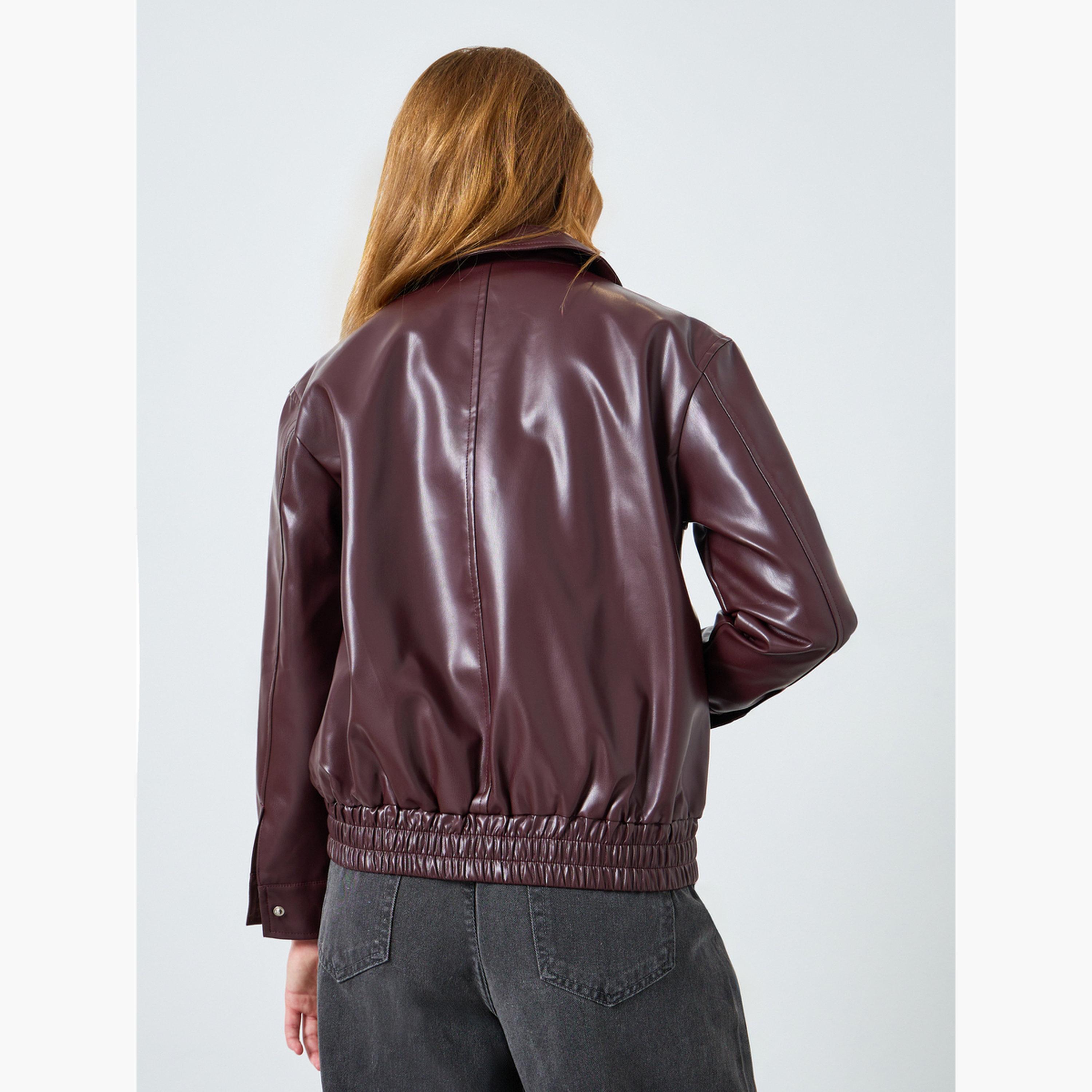 جاكيت بسحاب من الجلد الصناعي-women-winterwear-coatsandjackets-jackets-image-6