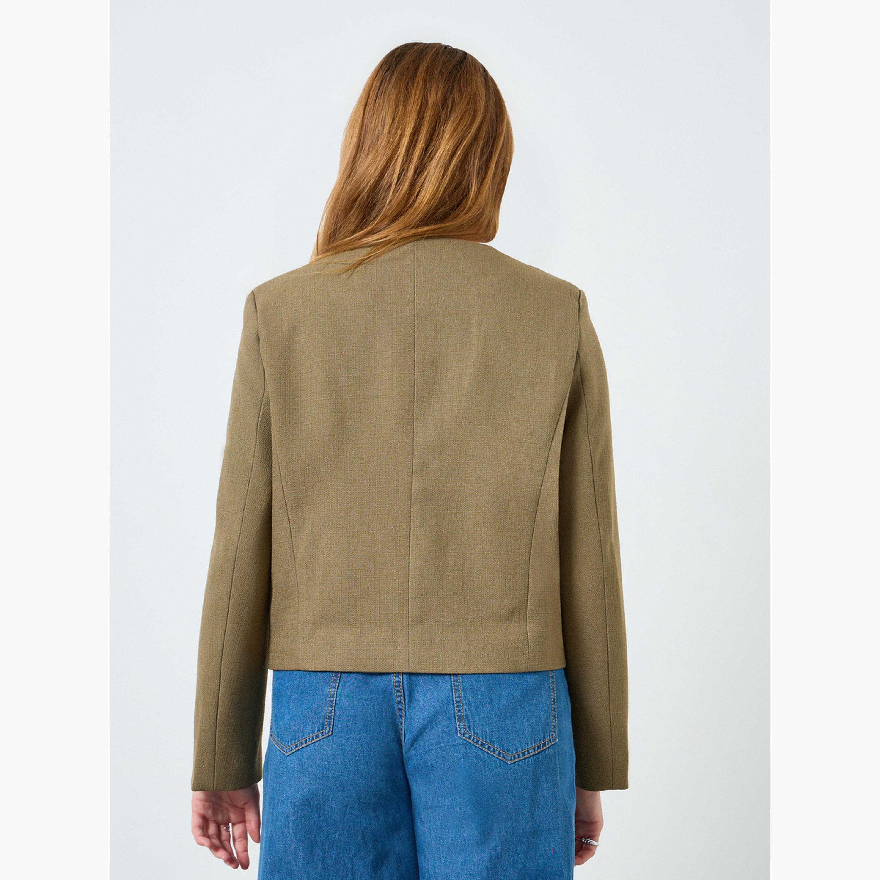 Take Two Women Solid Button Up Round Neck Coat-women-winterwear-coatsandjackets-jackets-image-5