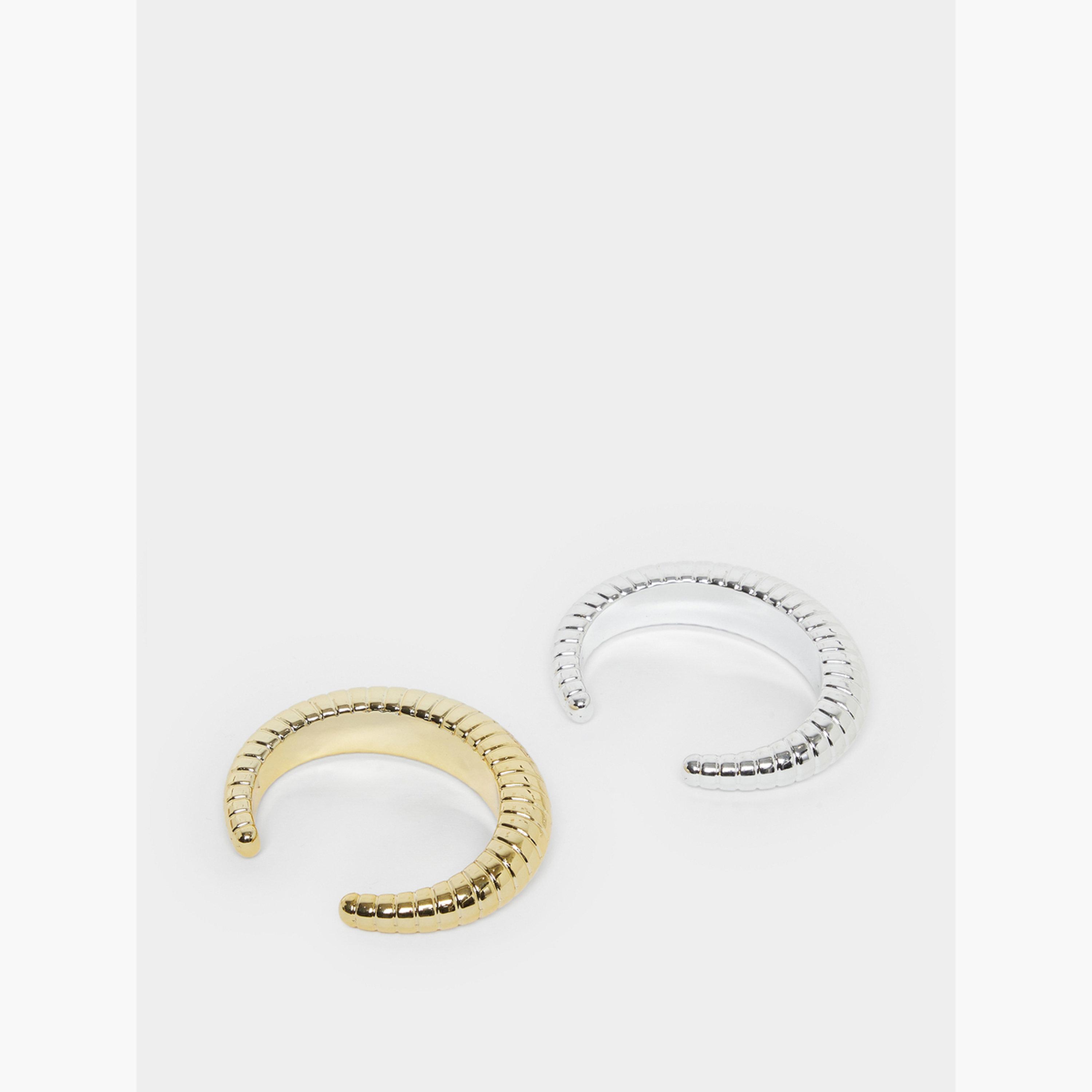 Styli Pack of 2 - Ribbed Cuff Bracelet-women-watchesandjewellery-jewellery-banglesandbracelets-image-2