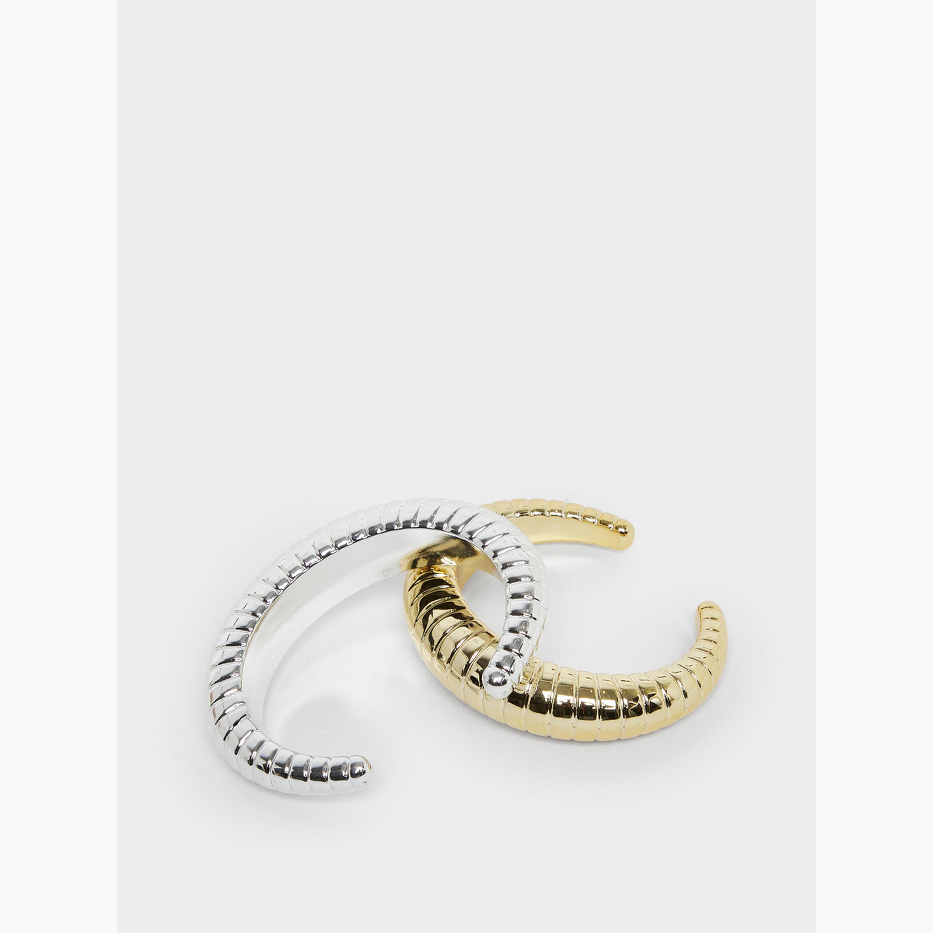 Styli Pack of 2 - Ribbed Cuff Bracelet-women-watchesandjewellery-jewellery-banglesandbracelets-image-3