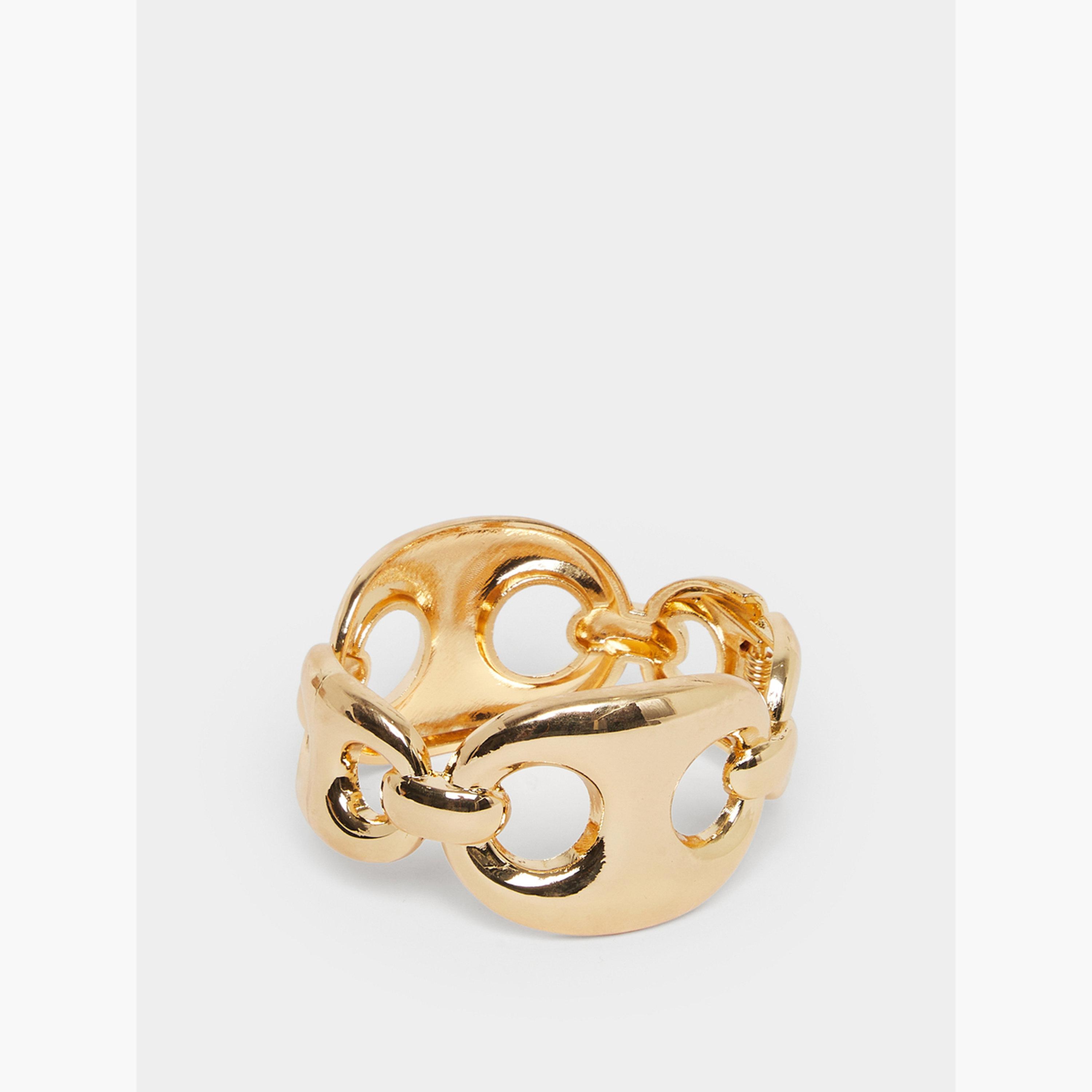 Styli Textured Link Bracelet-women-watchesandjewellery-jewellery-banglesandbracelets-image-2