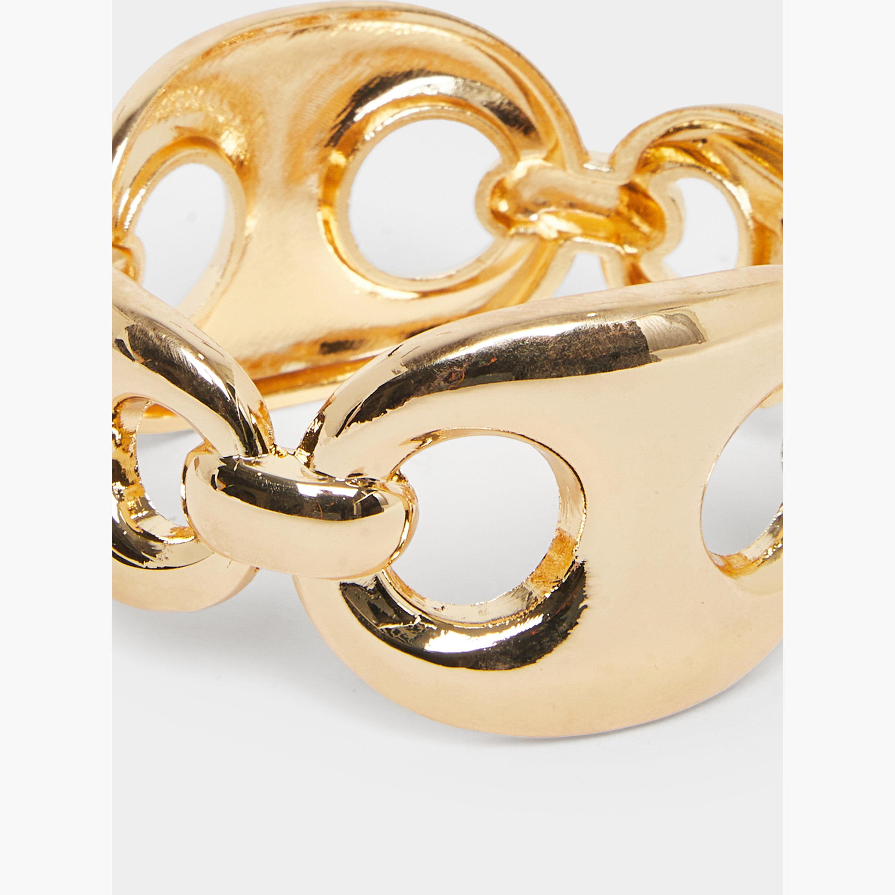 Styli Textured Link Bracelet-women-watchesandjewellery-jewellery-banglesandbracelets-image-3