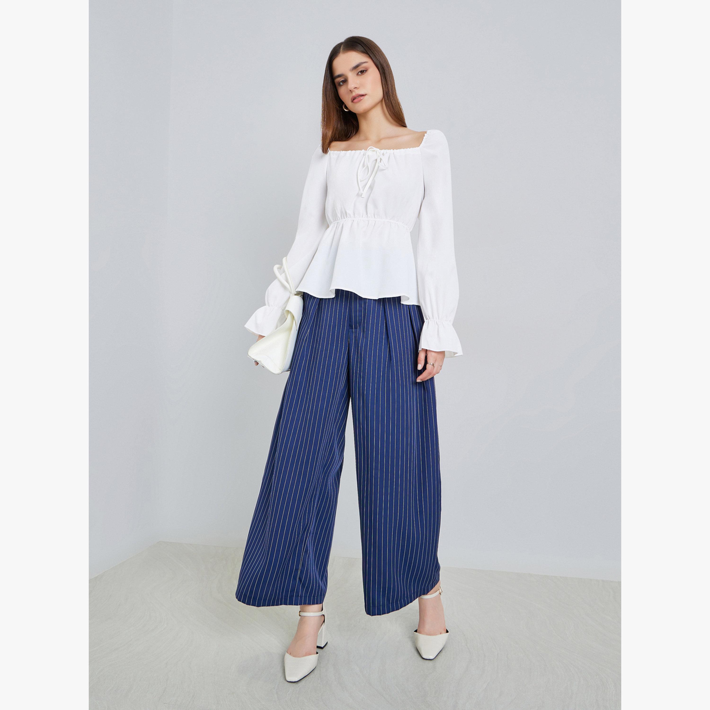 Styli Women Long Sleeve Square Neck Blouse-women-clothing-shirtsandblouses-blouses-image-1