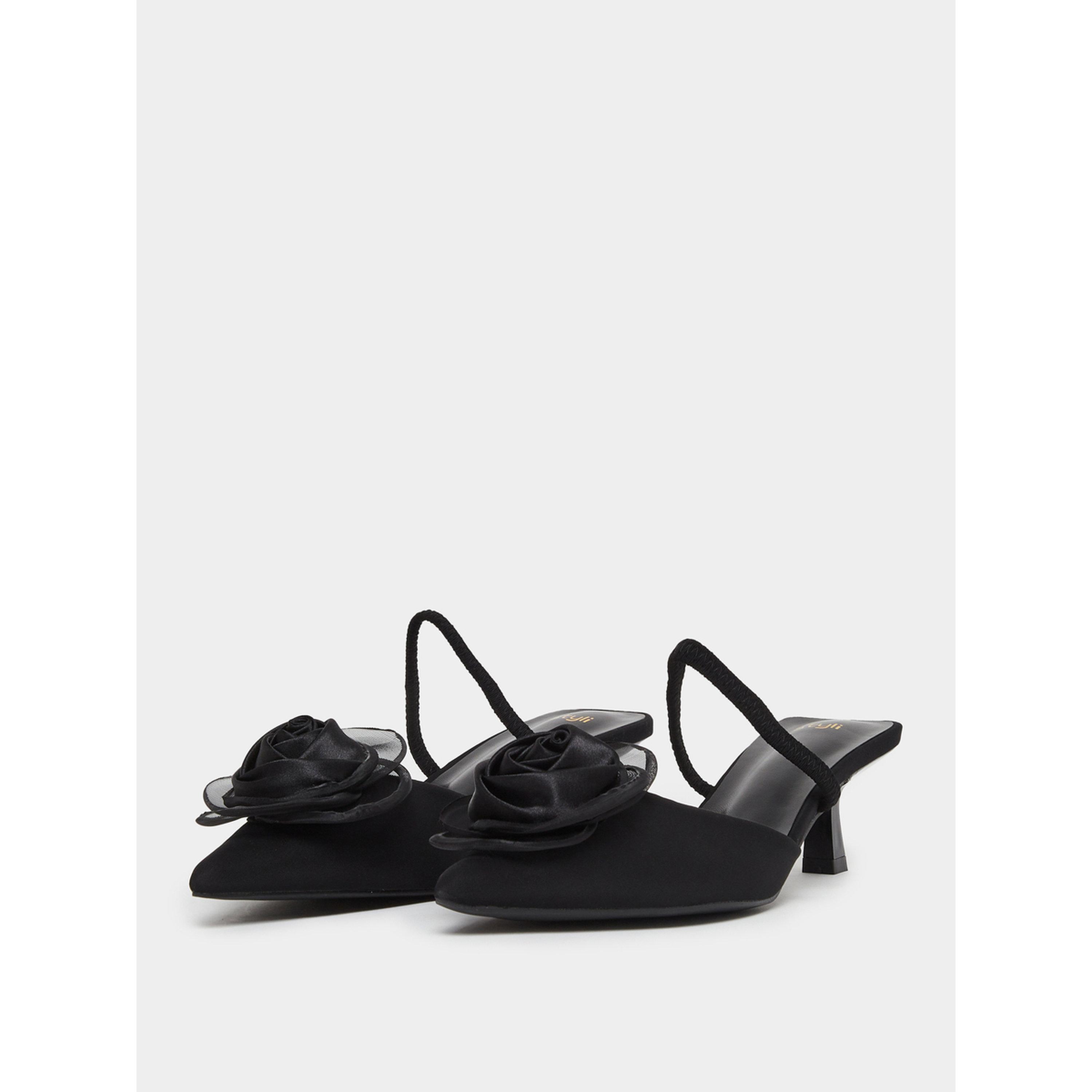 حذاء ساتان بتفاصيل زهور-women-shoes-heels-image-1