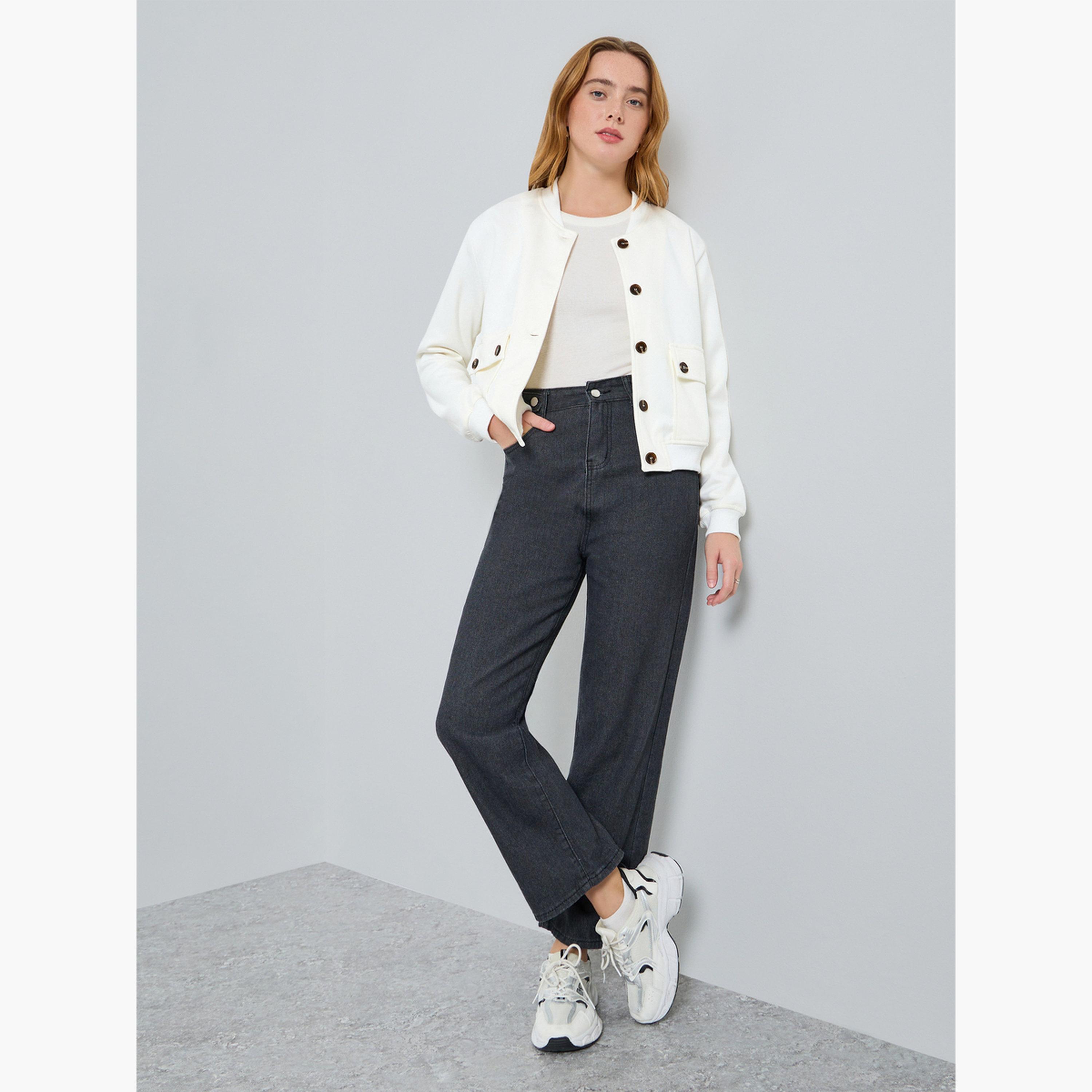 Take Two Women Solid Button Front Long Sleeve Jacket-women-winterwear-coatsandjackets-jackets-image-2