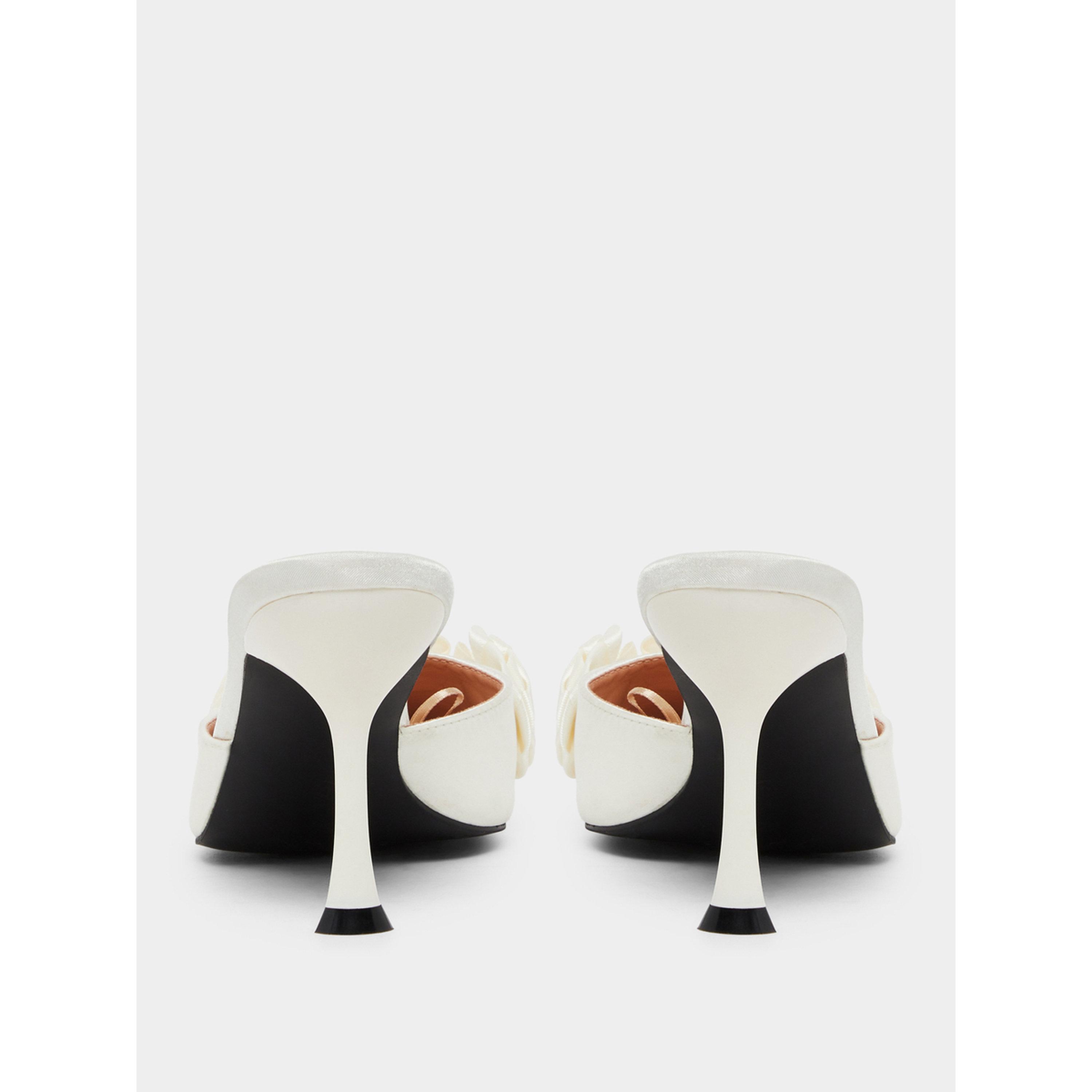 Styli Women White Floral Detail Mules-women-shoes-heels-image-4