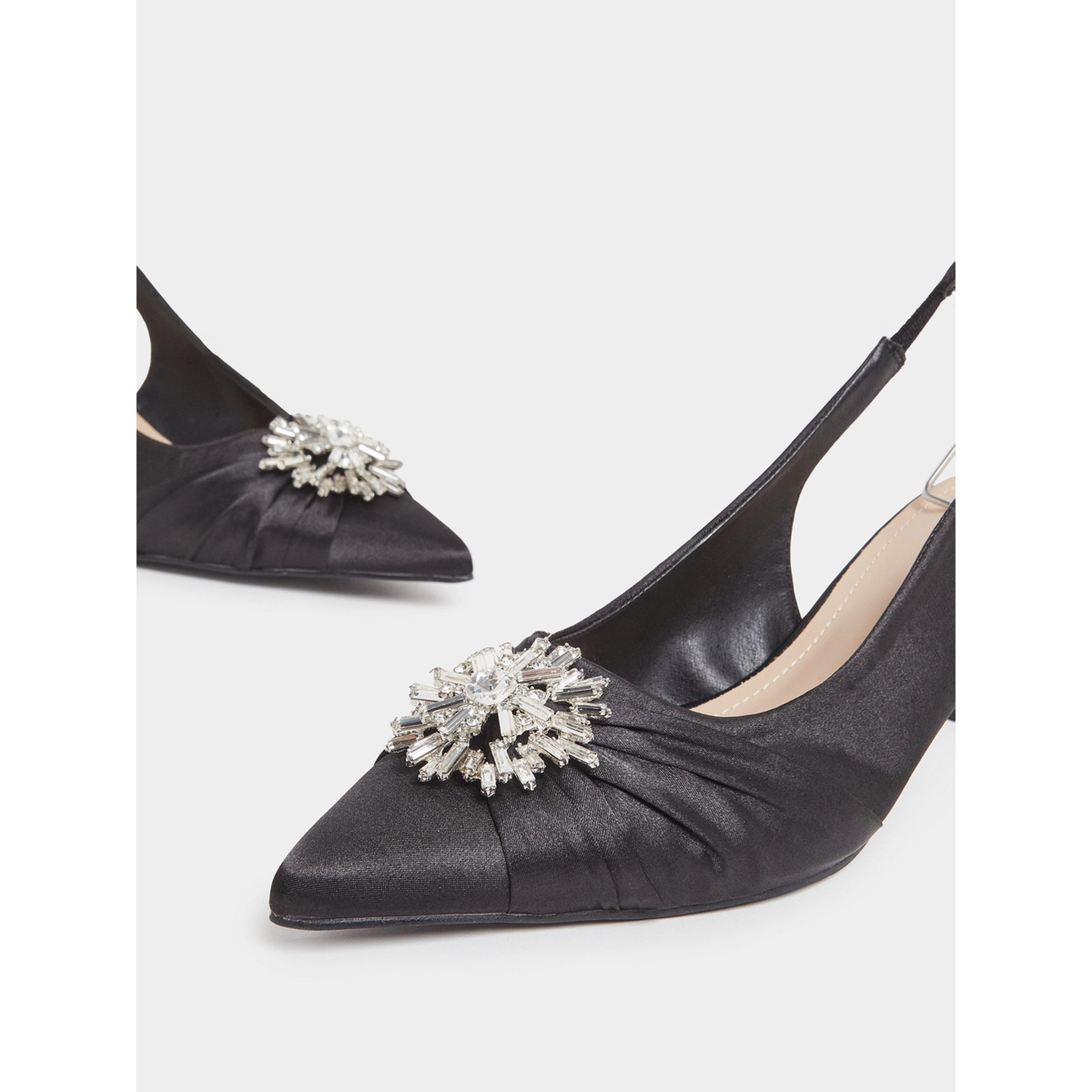 حذاء كعب منخفض بحزام خلفي ومزينة-women-shoes-heels-image-3