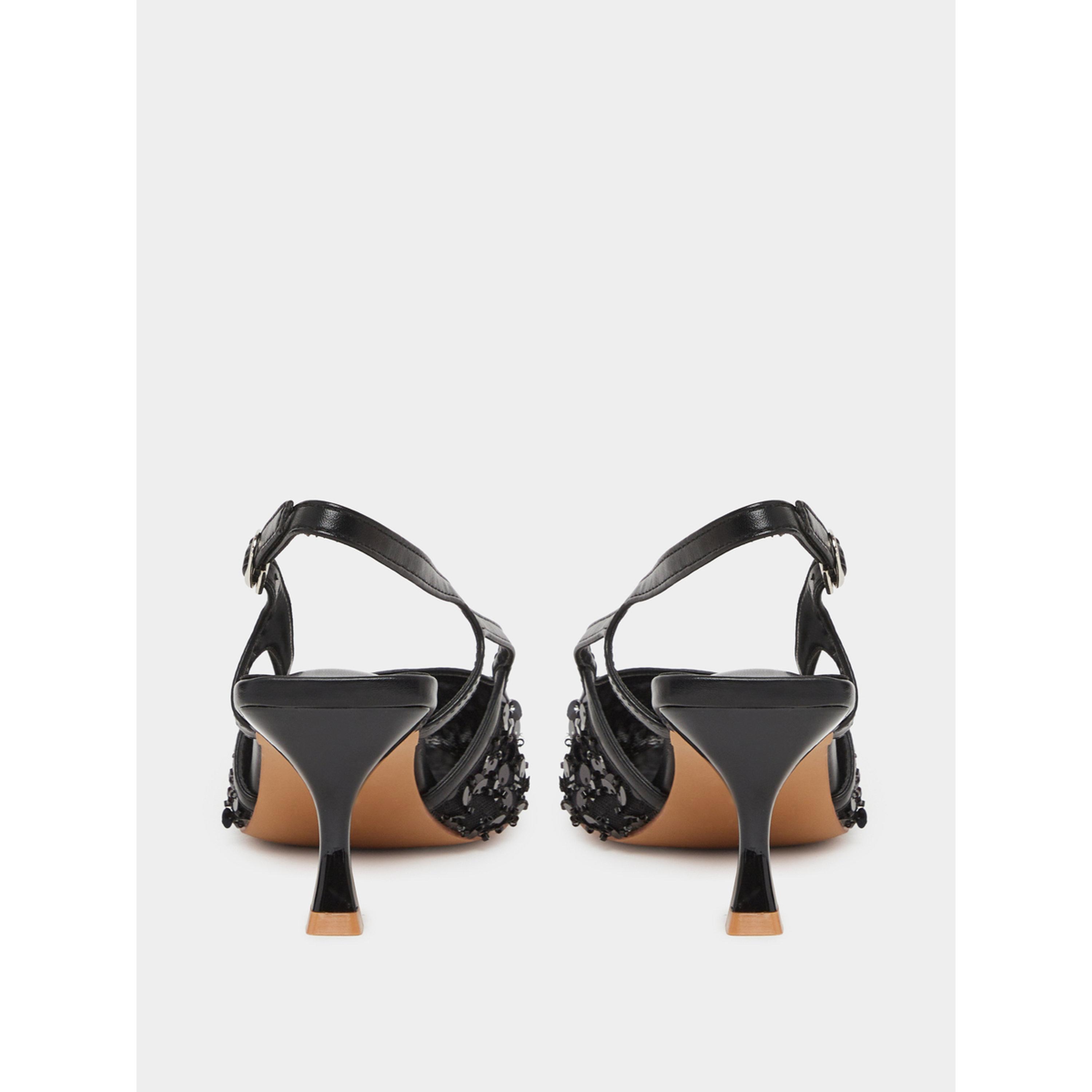 حذاء نسائي بكعب صغير وسير خلفي مزين بالترتر-women-shoes-heels-image-4