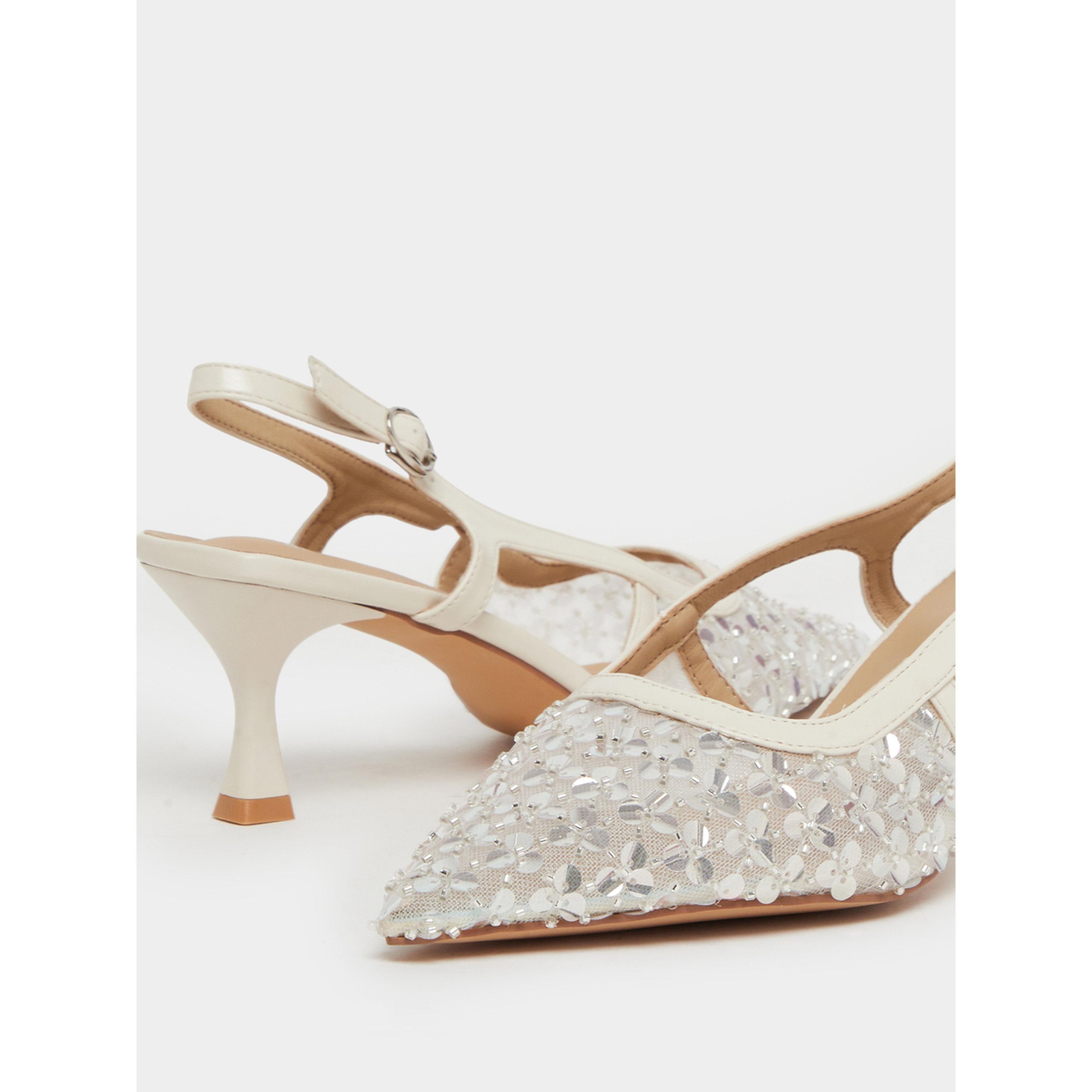 حذاء نسائي بكعب صغير وسير خلفي مزين بالترتر-women-shoes-heels-image-3