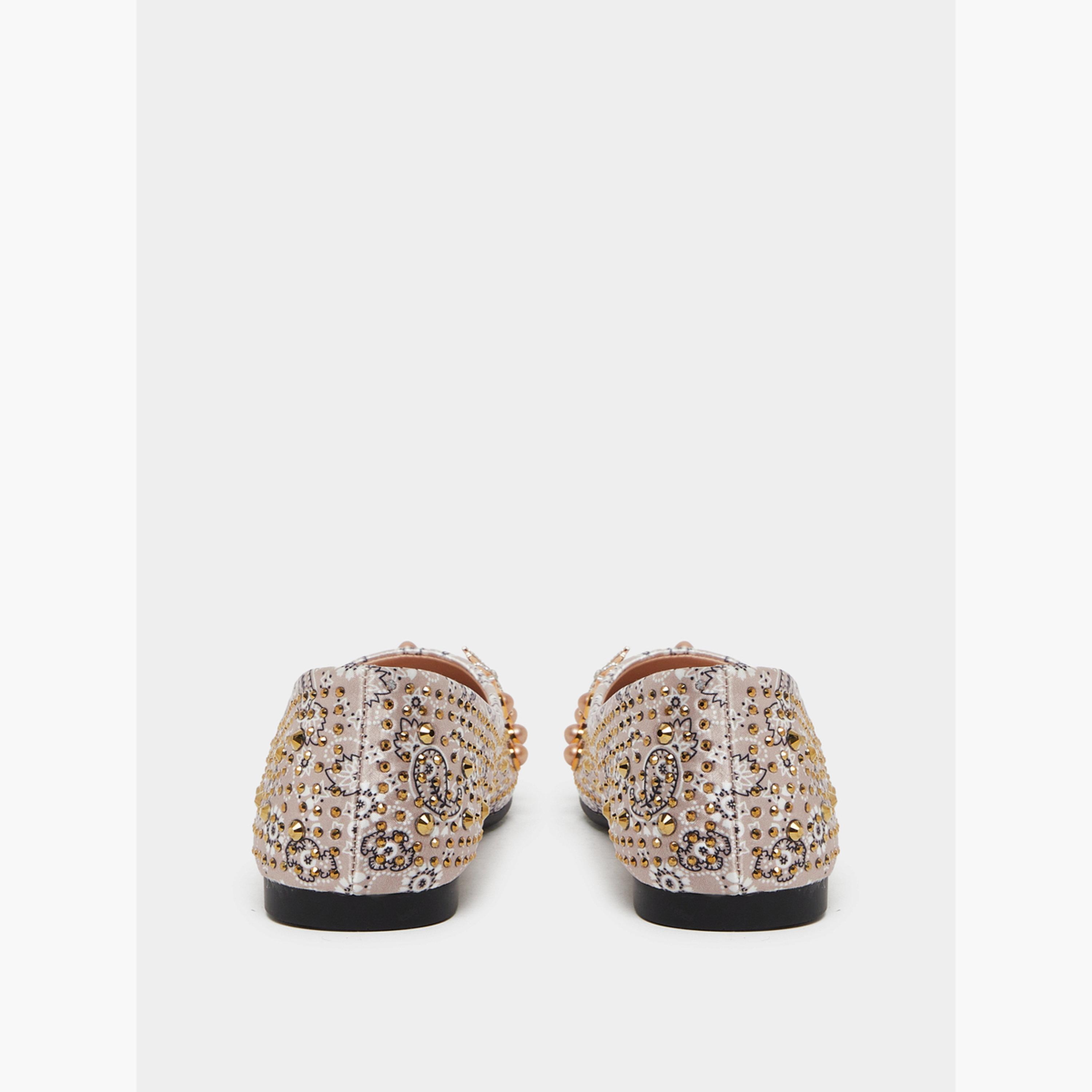Styli Women Brown Embellished Ballerina-women-shoes-flats-ballerinas-image-4