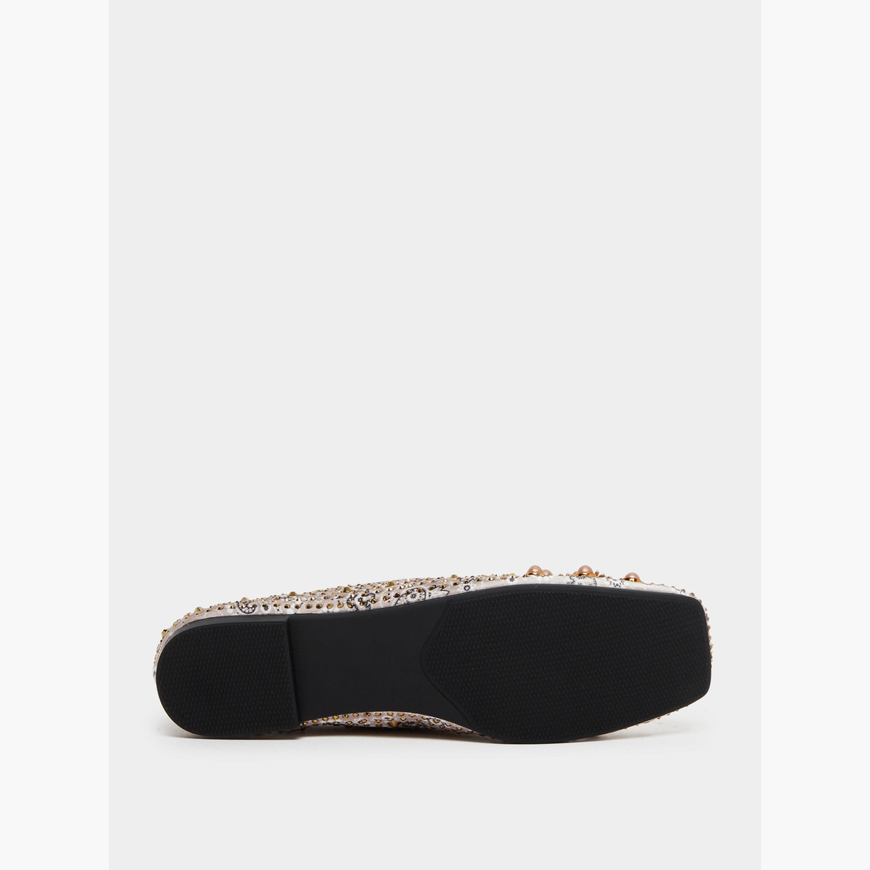 Styli Women Brown Embellished Ballerina-women-shoes-flats-ballerinas-image-6