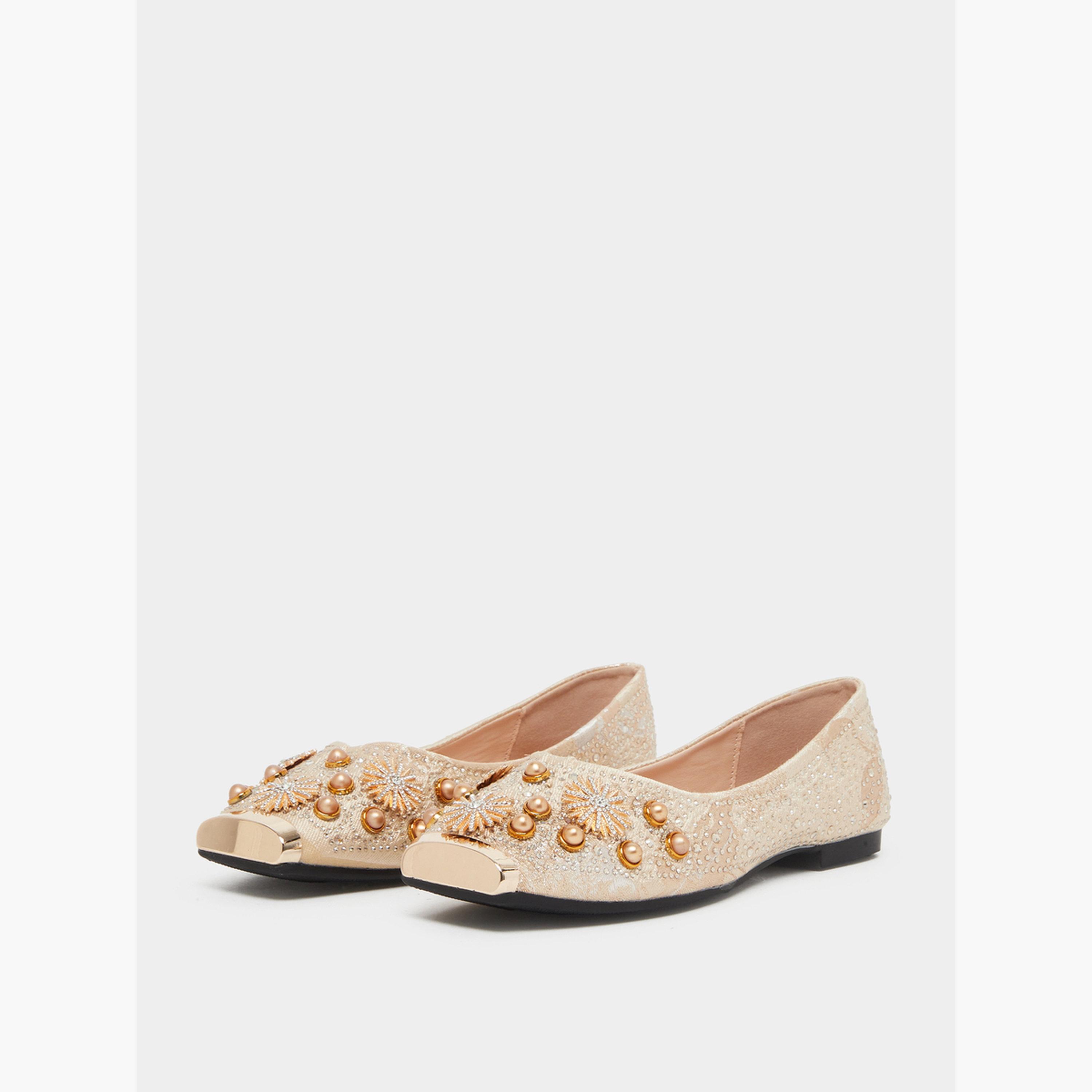 حذاء باليرينا نسائي مزين-women-shoes-ballerinas-image-1