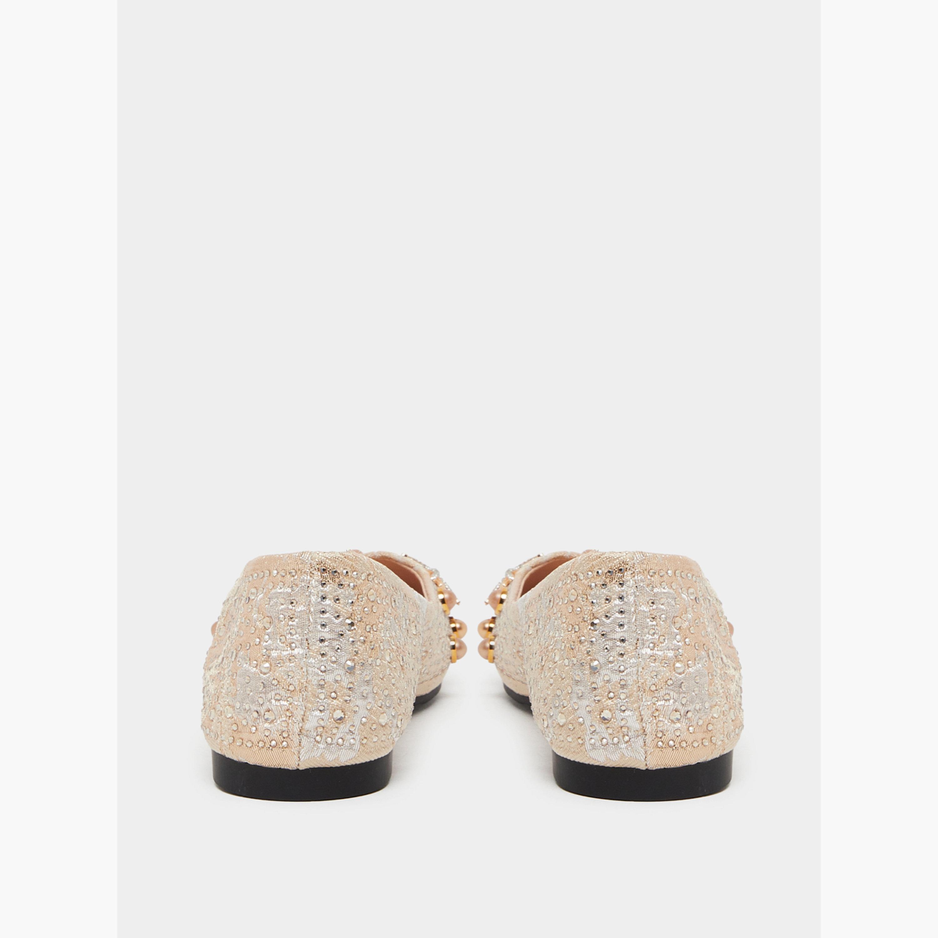 Styli Women Beige Embellished Ballerina-women-shoes-ballerinas-image-4