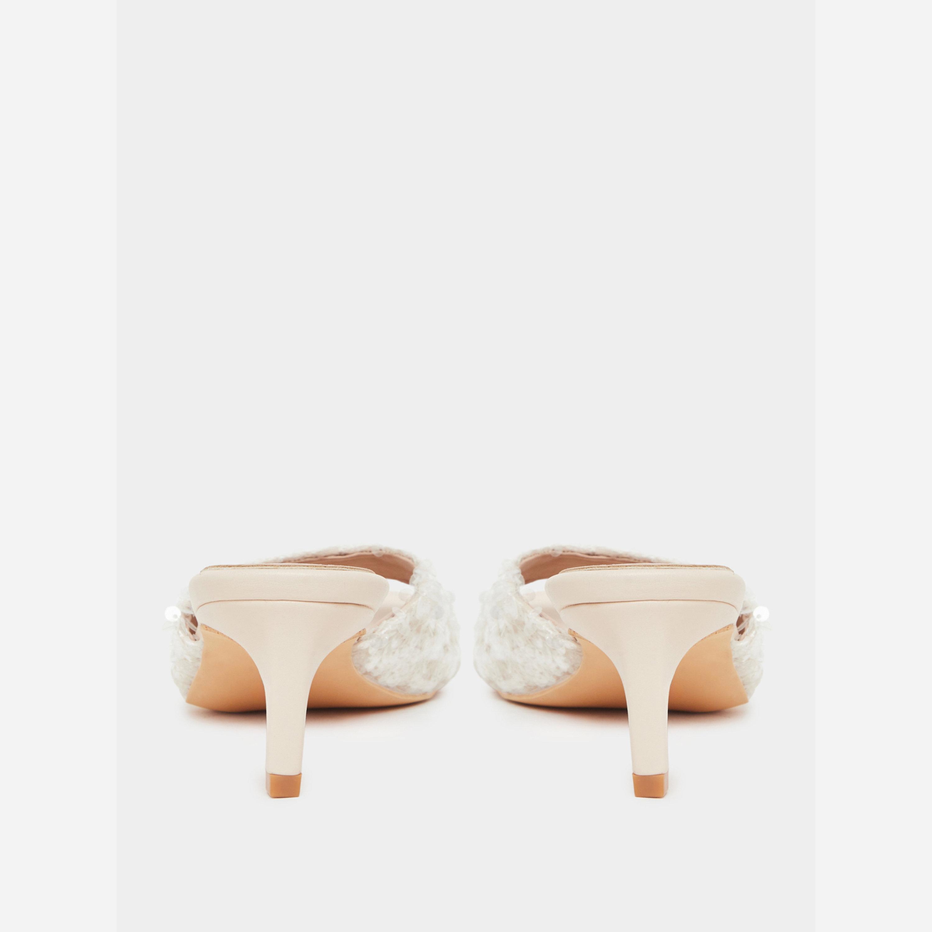 ستايلي - صندل نسائي لون بيج مزين بالترتر بكعب منخفض-women-shoes-sandals-heeled-image-4