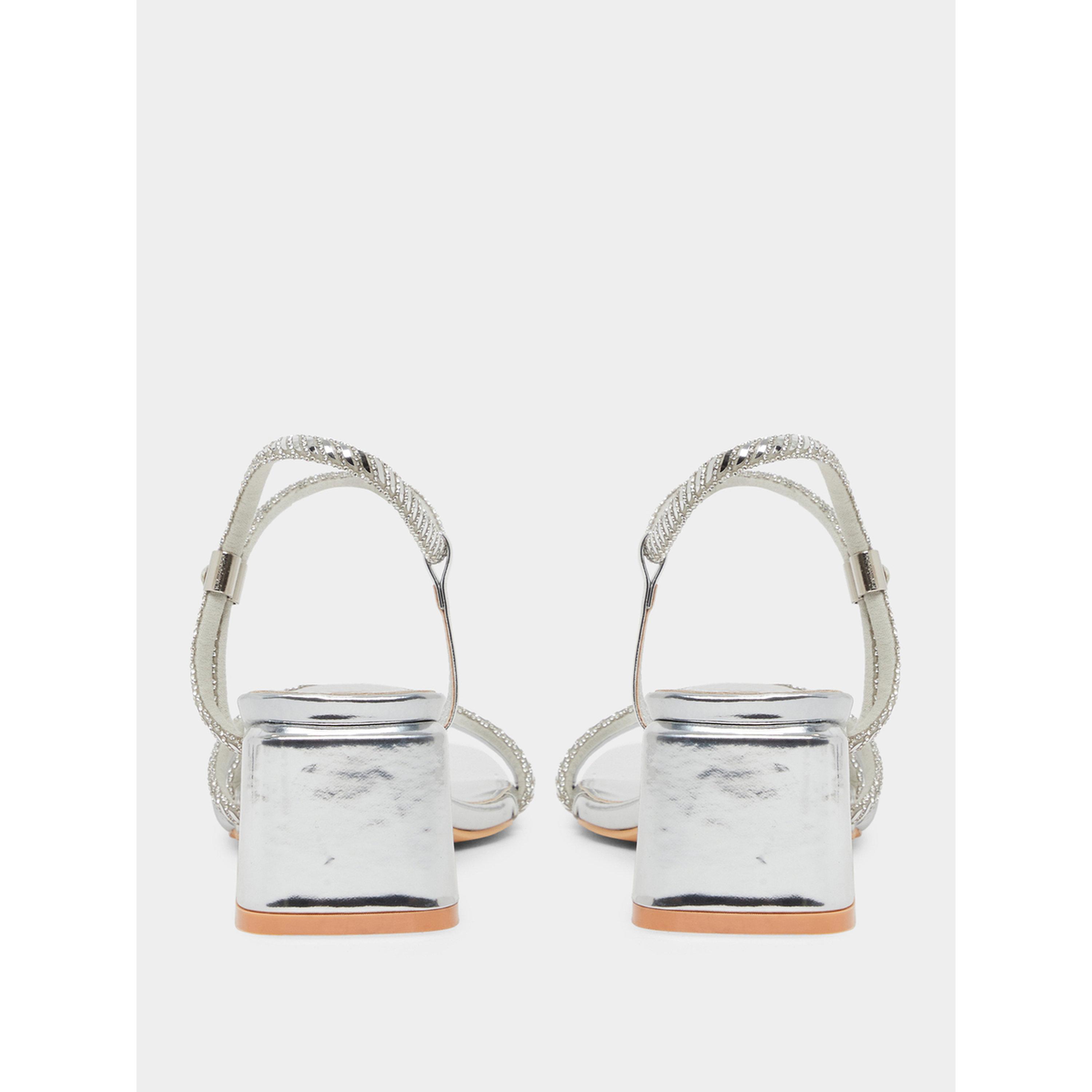 Styli Women Silver Embellished Block Heel Sandals-women-shoes-sandals-heeled-image-4