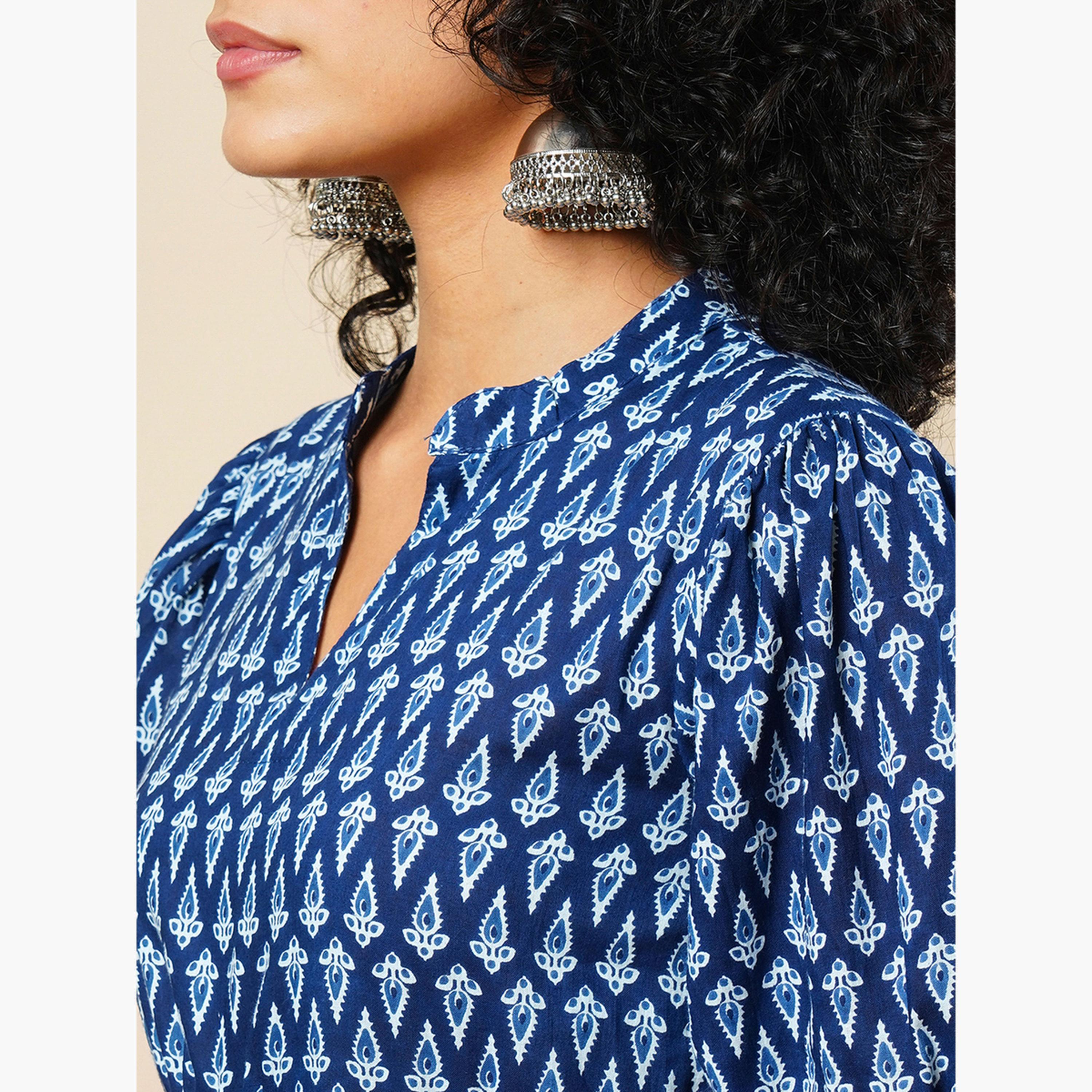 غلوبوص × ستايلي - فستان ماكسي متعدد الطبقات بطبعات عرقية-women-clothing-ethnicwear-dresses-image-4
