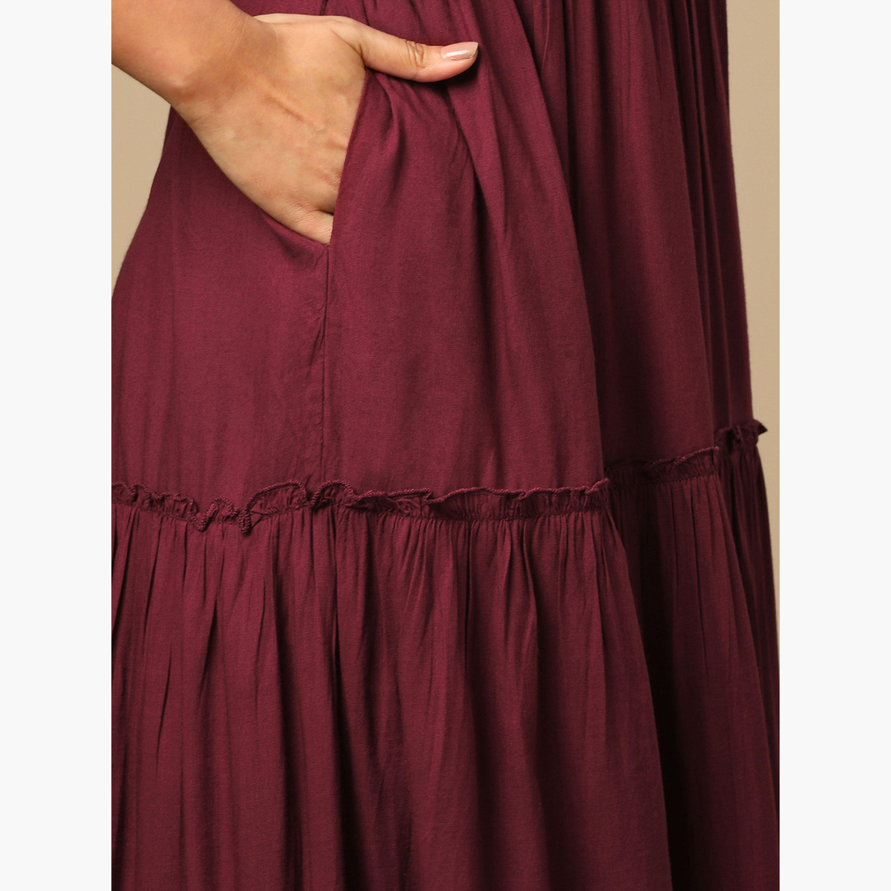 Globus X Styli Embroidered Boho Tiered Fusion Maxi Dress-women-clothing-ethnicwear-dresses-image-5