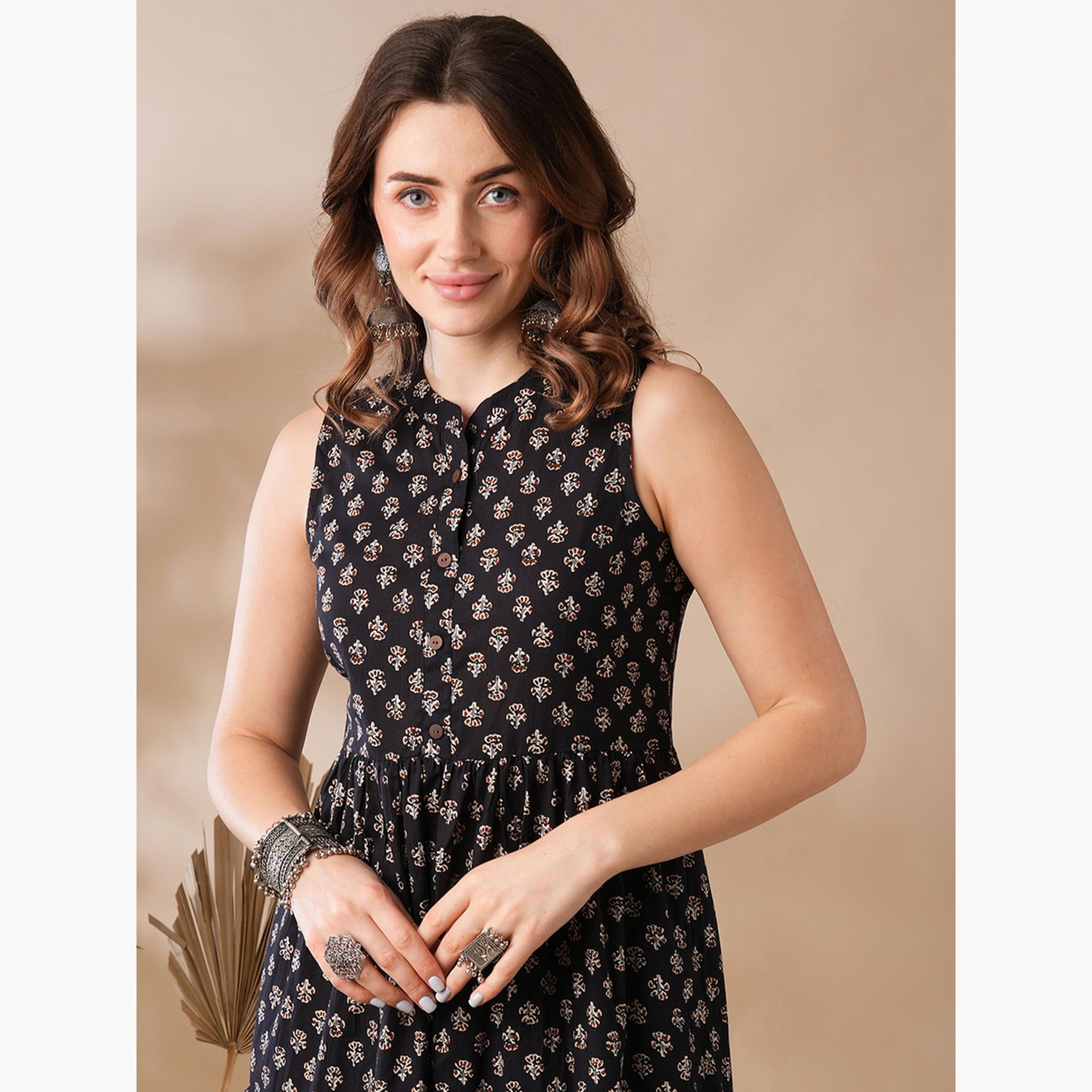 غلوبوص × ستايلي - فستان ماكسي متعدد الطبقات مورّد-women-clothing-ethnicwear-dresses-image-5