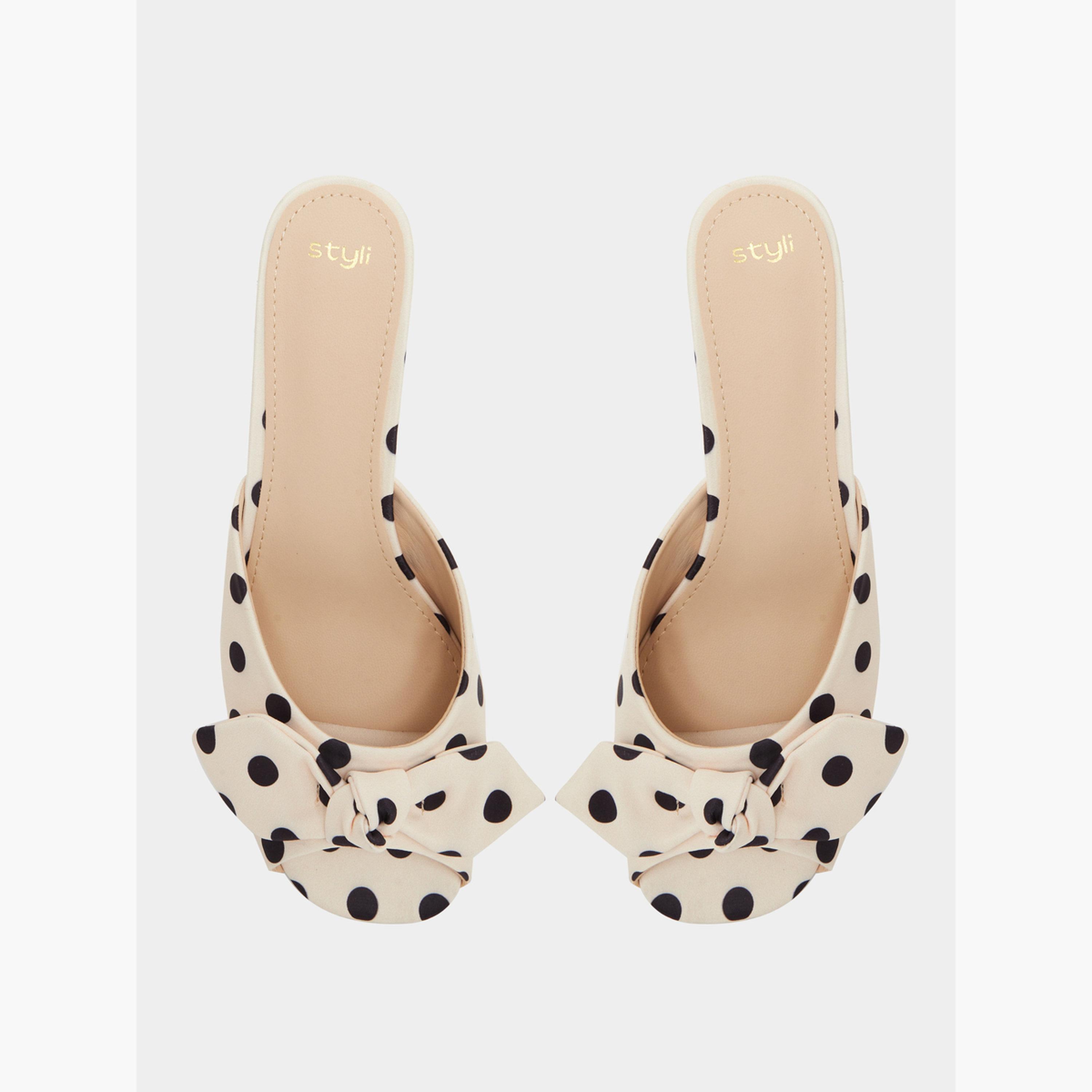 صندل بكعب قطة وطبعة نقاط بولكا-women-shoes-sandals-heeled-image-5