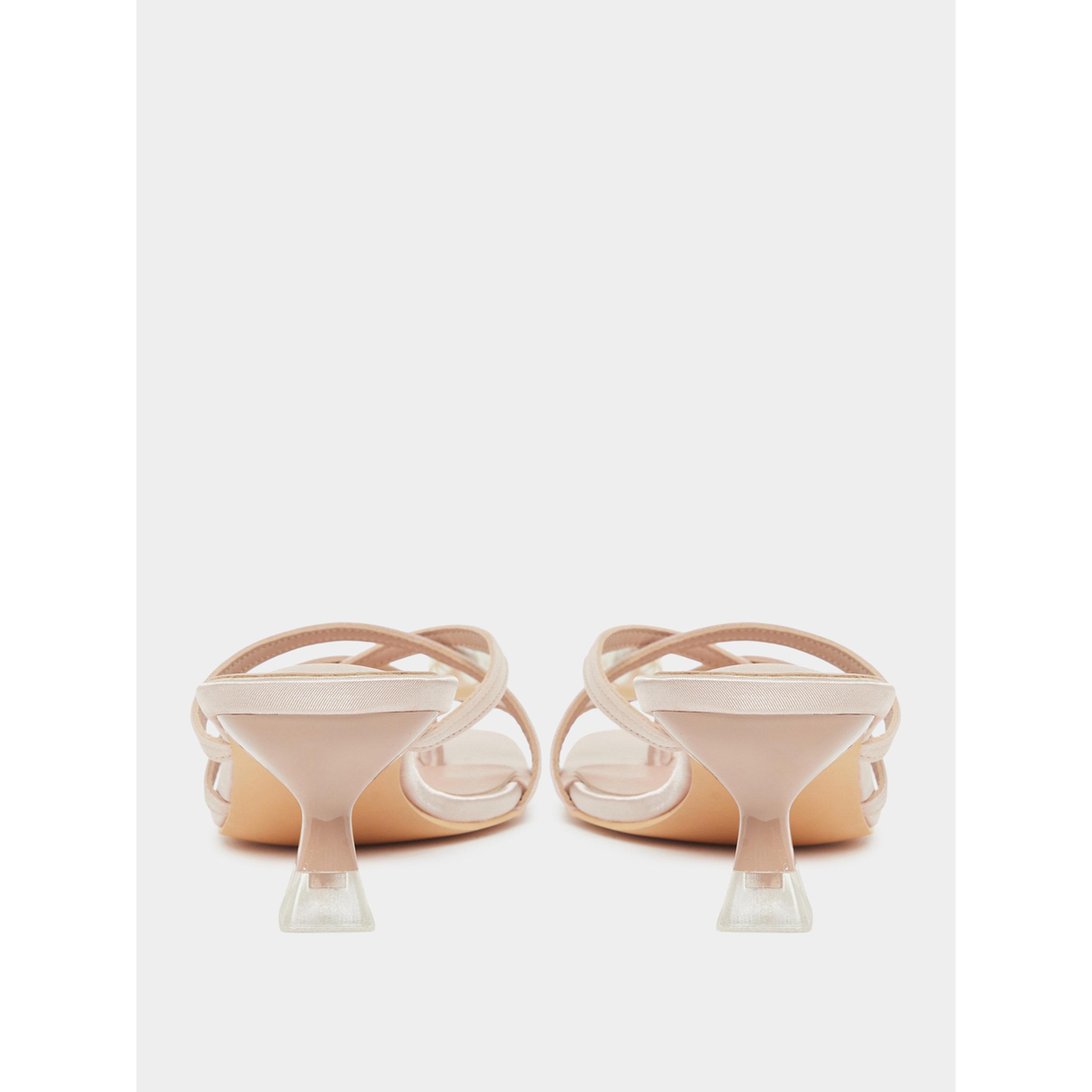 Styli Pink Pearl Detail Kitten Heel Sandal-women-shoes-sandals-heeled-image-5