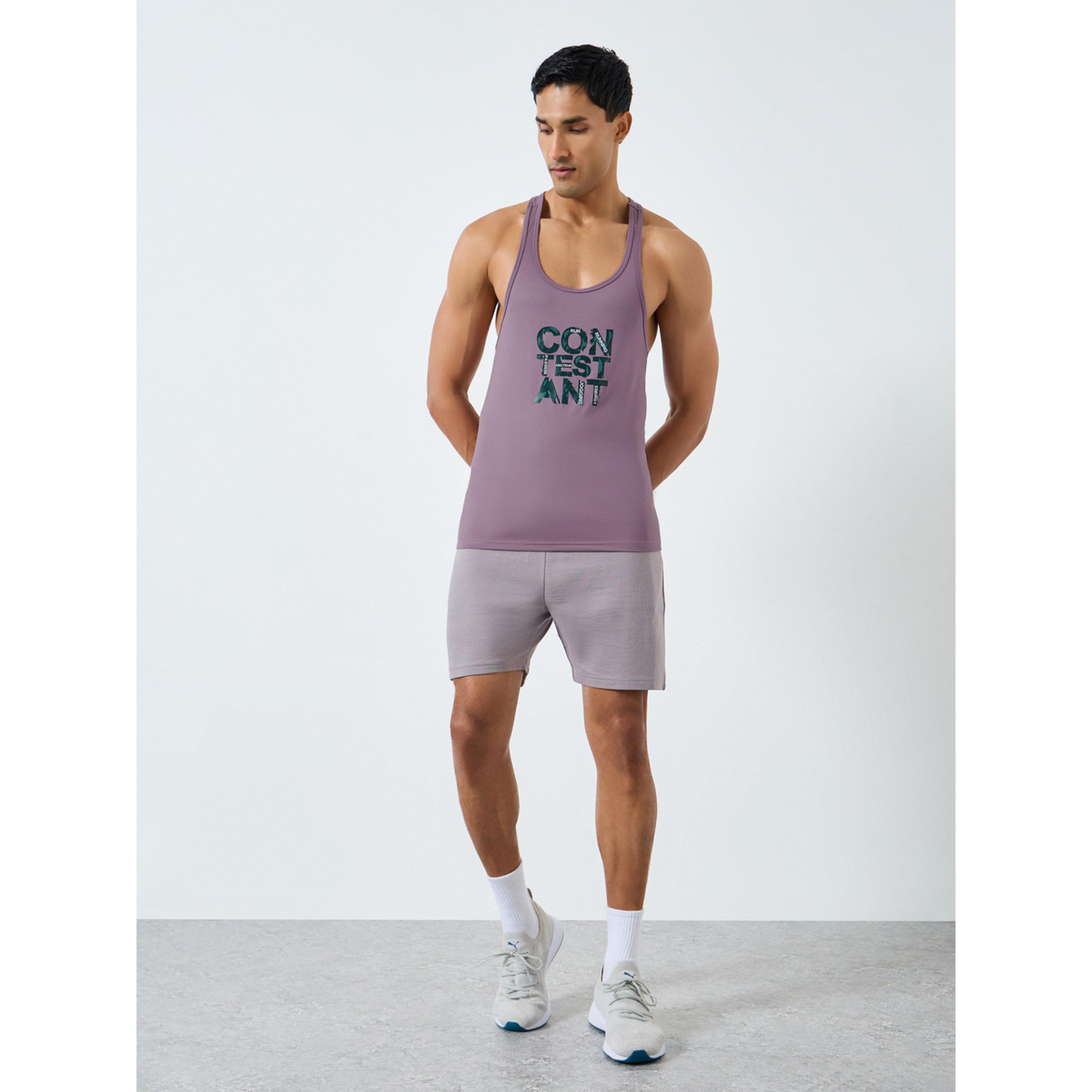 Styli Men Purple Graphic Print Training Tank-men-clothing-sportswearandactivewear-tshirtsandpolos-image-2