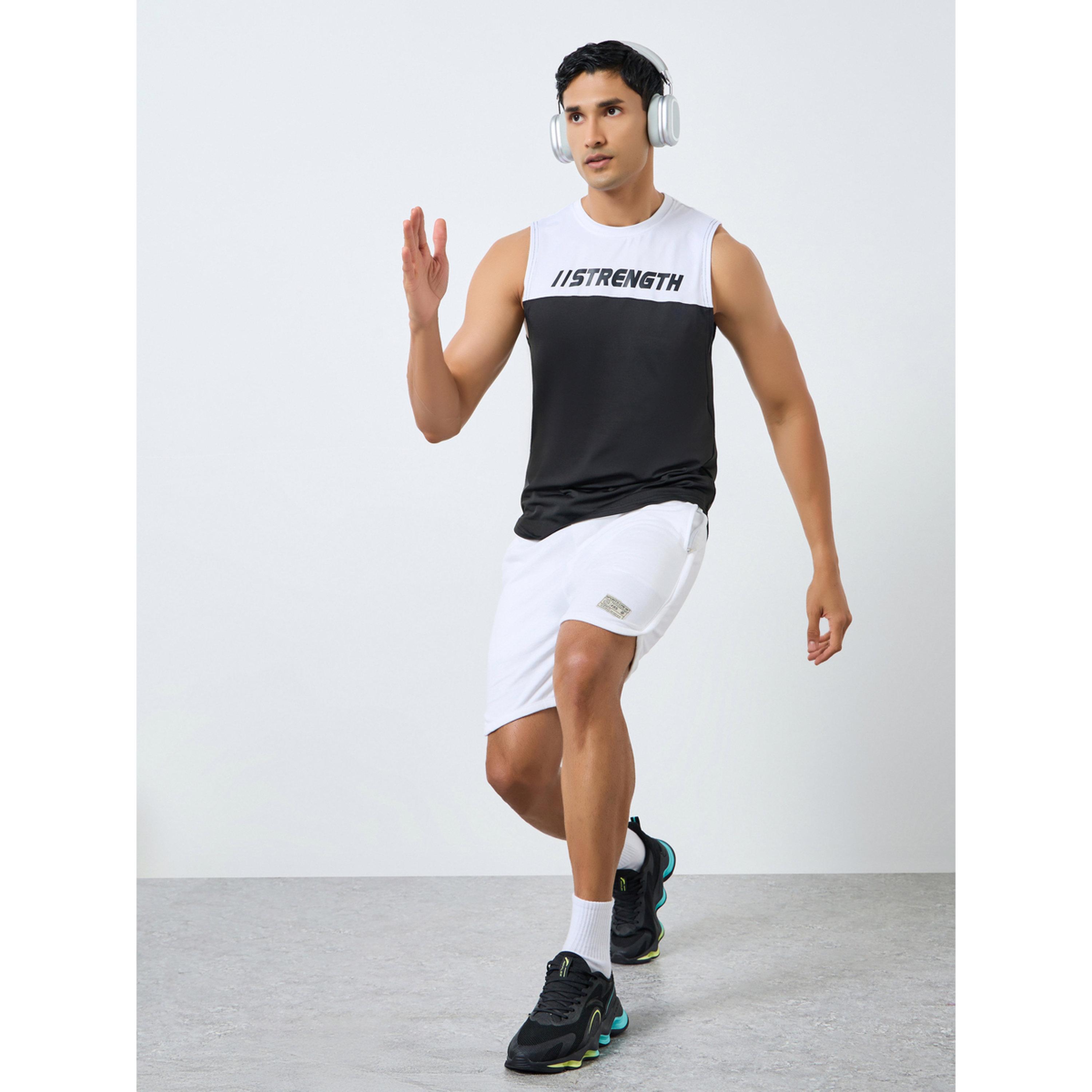 Styli Men Black Color Block Training Tank-men-clothing-sportswearandactivewear-tshirtsandpolos-image-2