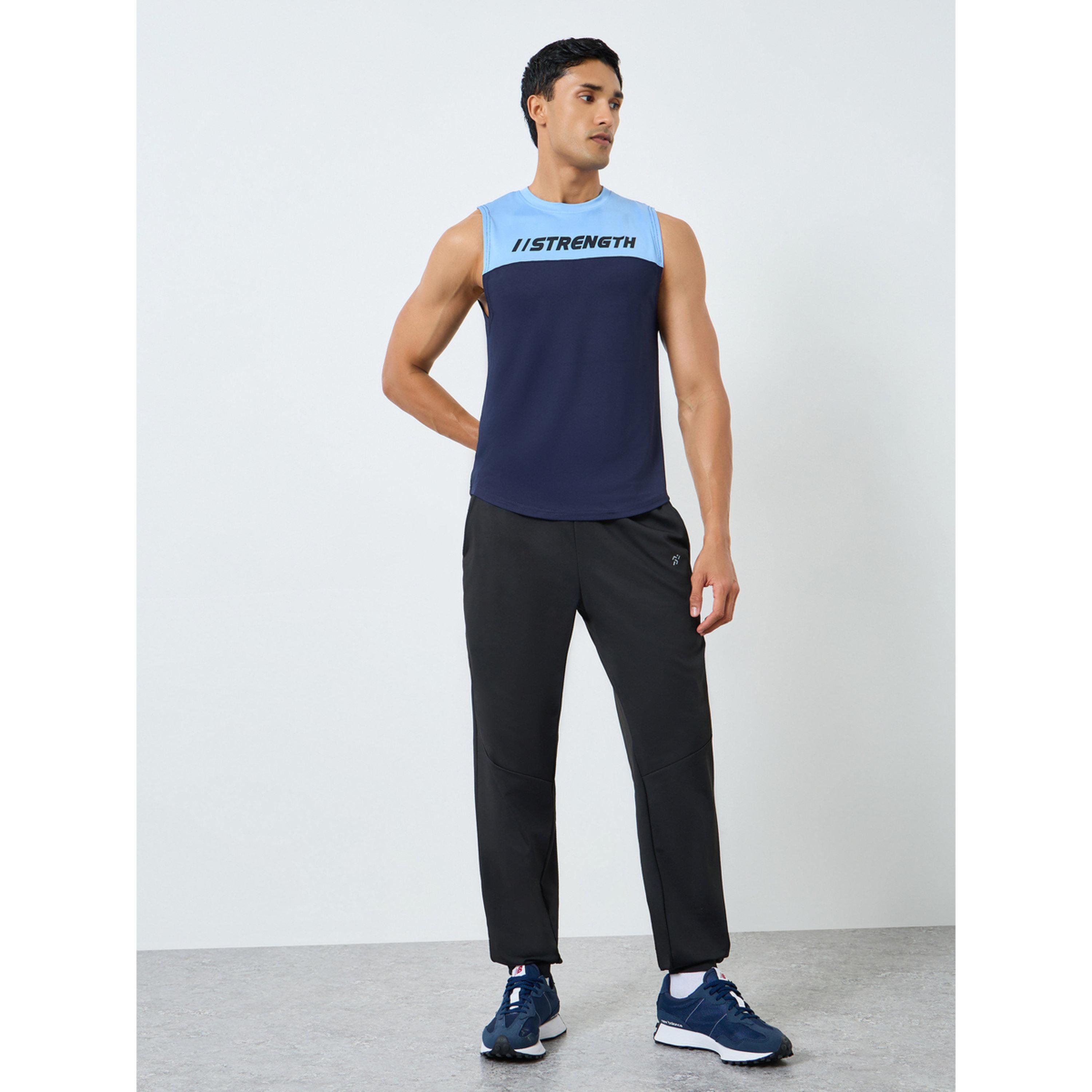 Styli Men Navy Color Block Training Tank-men-clothing-sportswearandactivewear-tshirtsandpolos-image-2