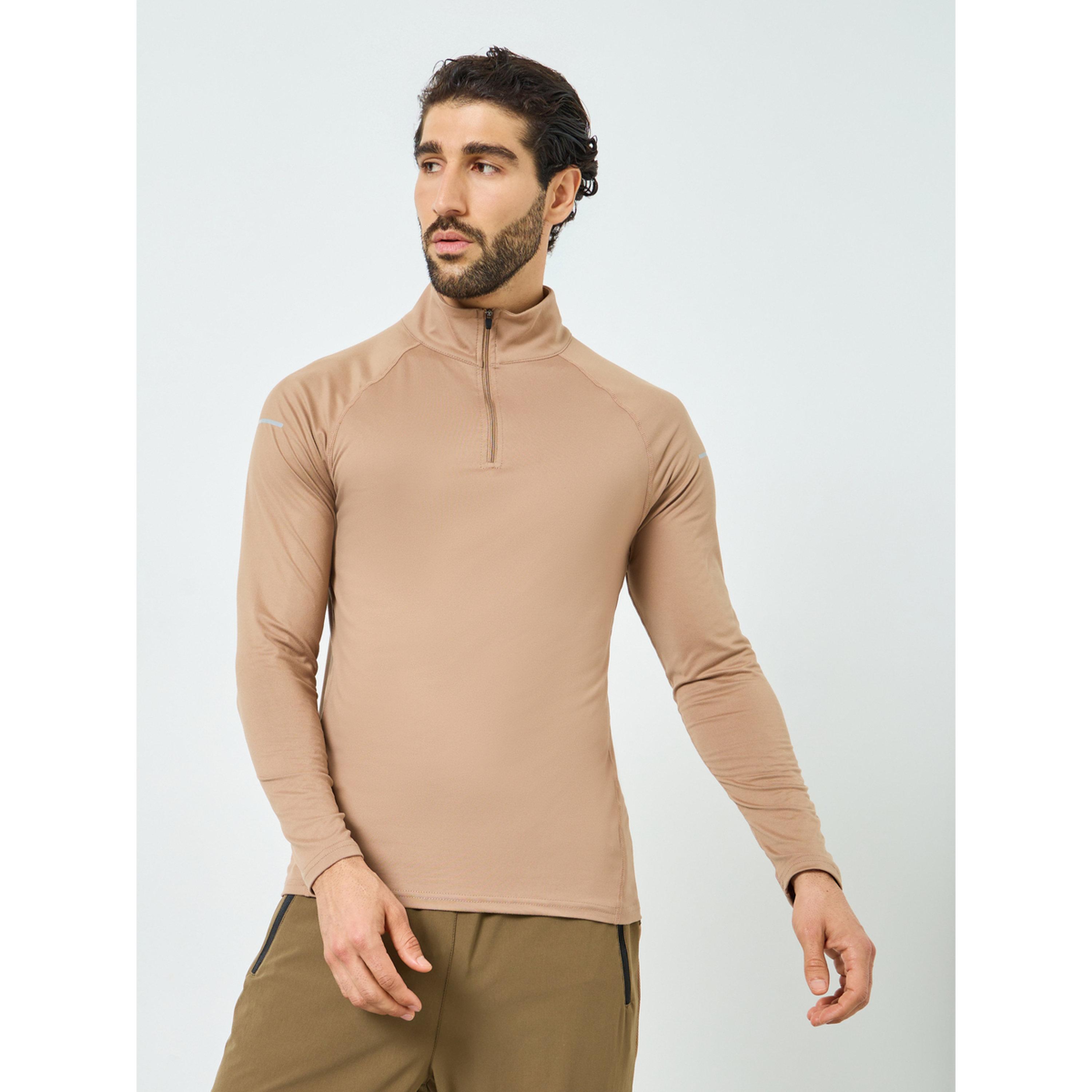 تيشيرت تدريب رجالي بنصف سحاب-men-clothing-sportswearandactivewear-tshirtsandpolos-image-1