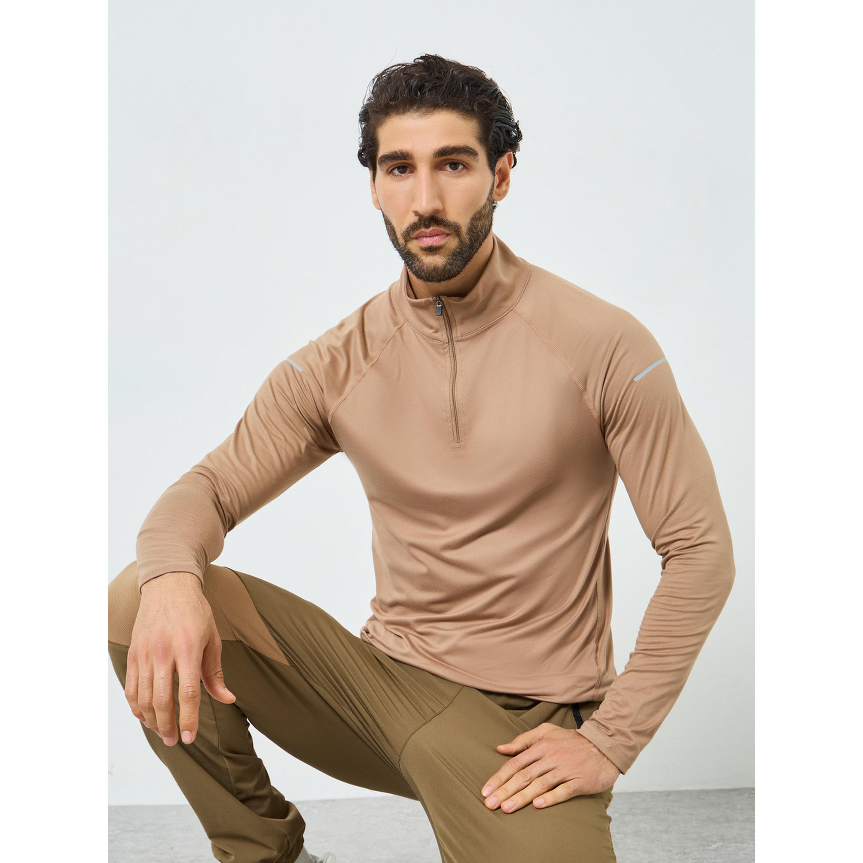 تيشيرت تدريب رجالي بنصف سحاب-men-clothing-sportswearandactivewear-tshirtsandpolos-image-3