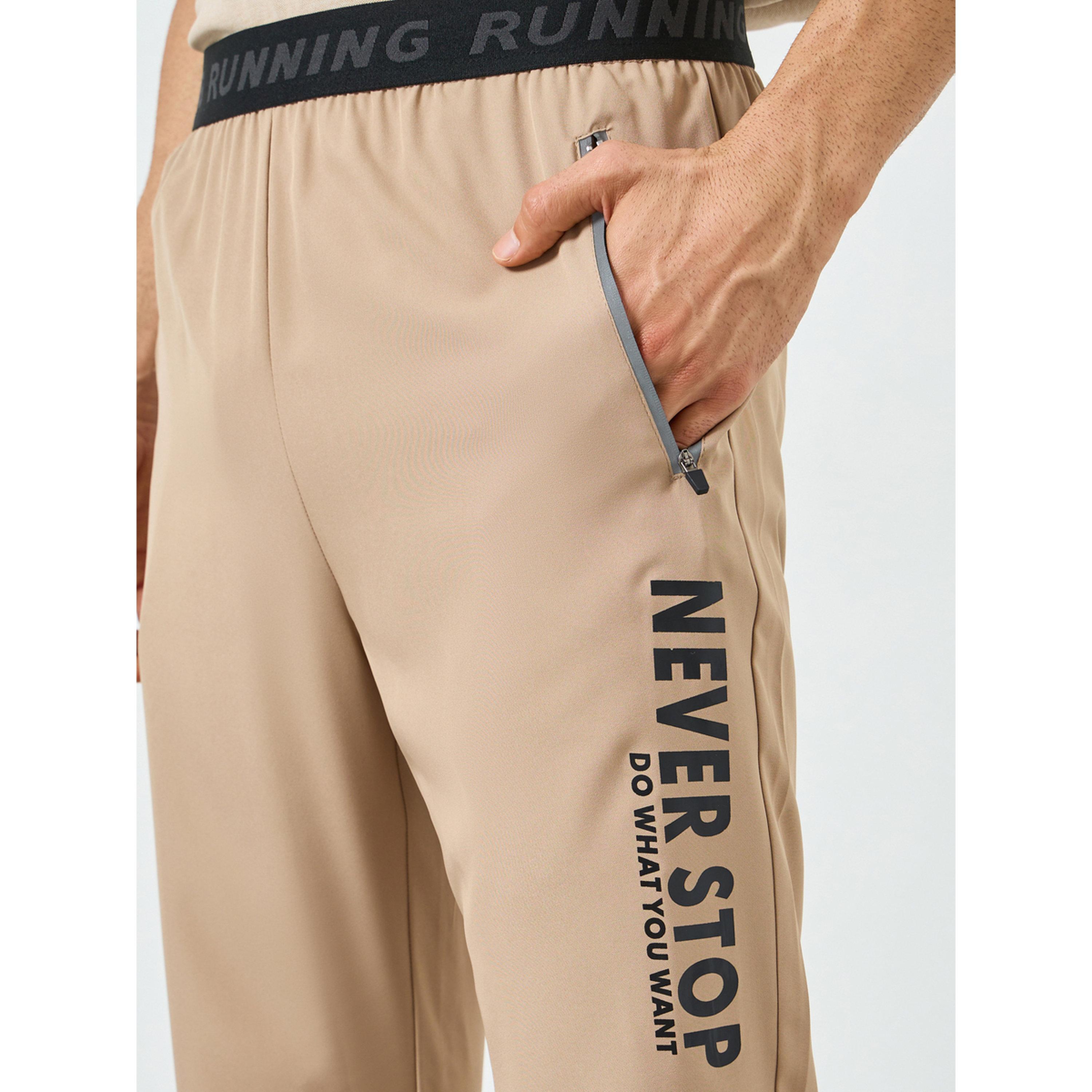 Styli Men Beige Graphic Training Track Pants-men-clothing-sportswearandactivewear-bottoms-joggers-image-3