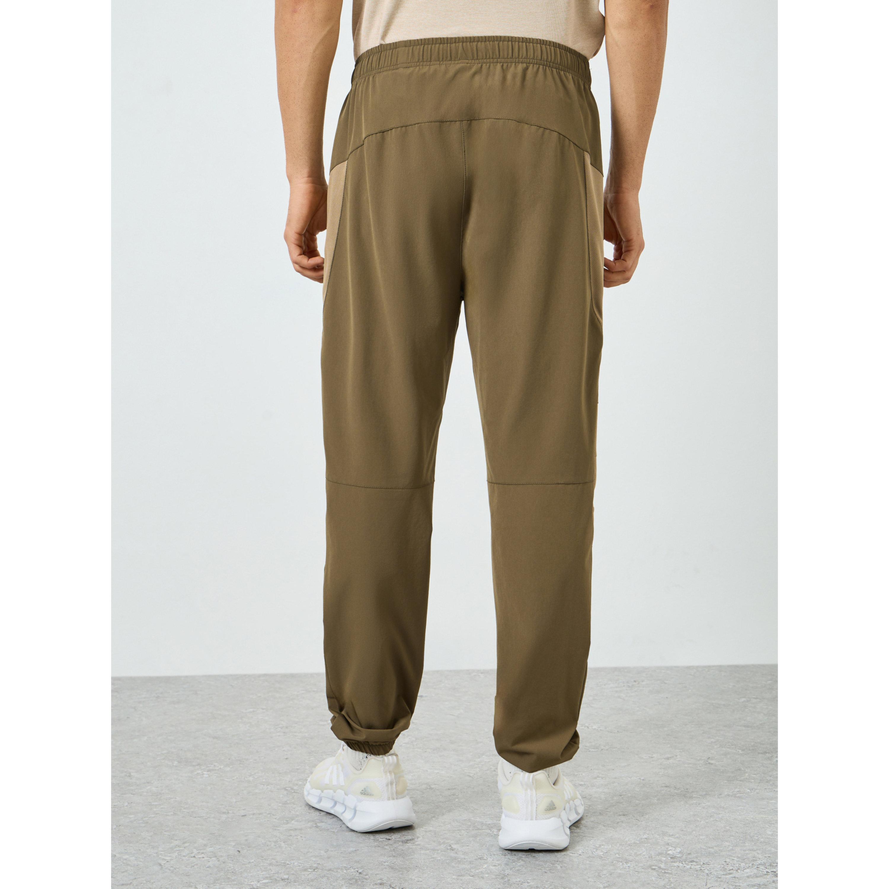 Styli Men Brown Color Block Track Pants-men-clothing-sportswearandactivewear-bottoms-joggers-image-4