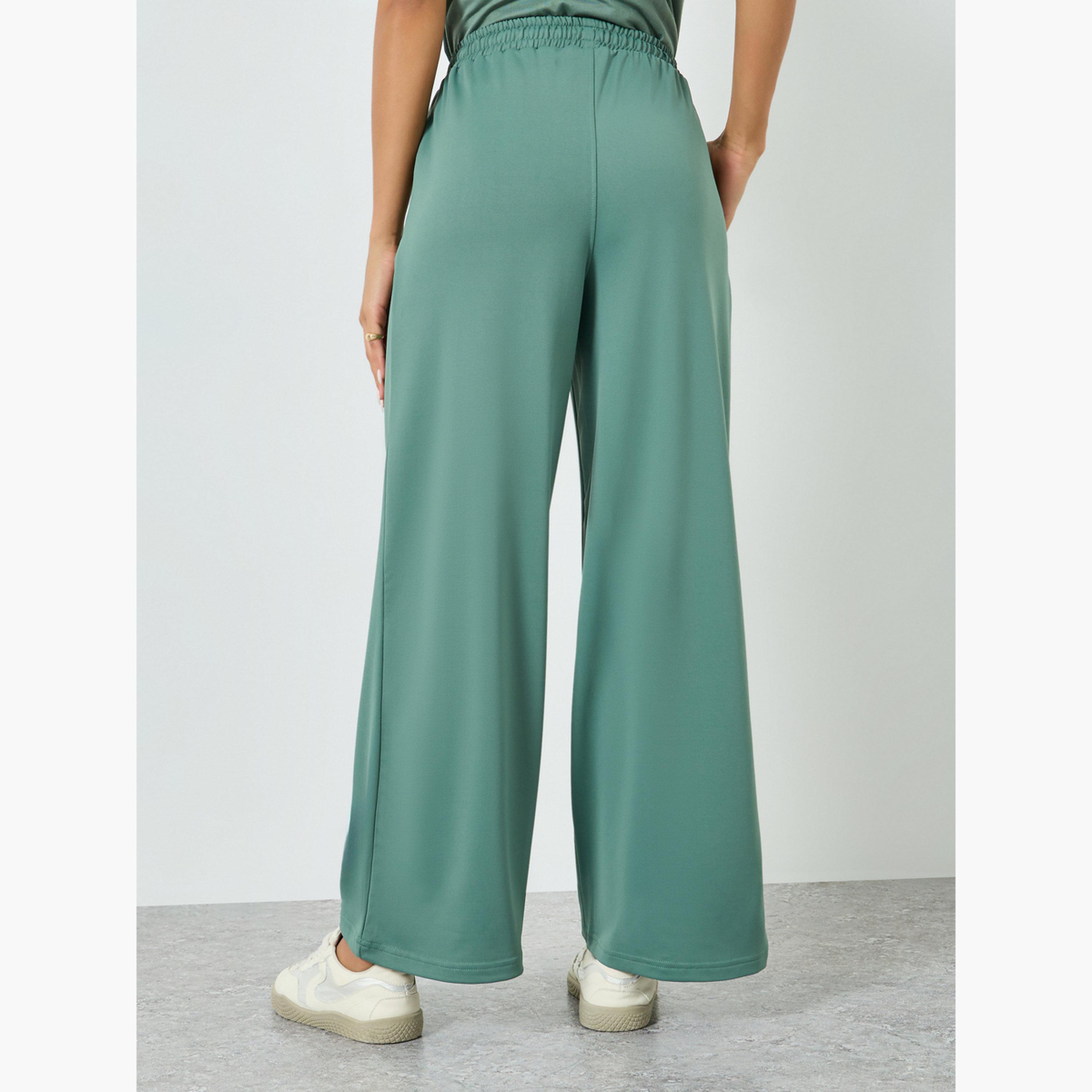 بنطال جوغر محبوك بأرجل واسعة-women-clothing-bottoms-joggers-image-3