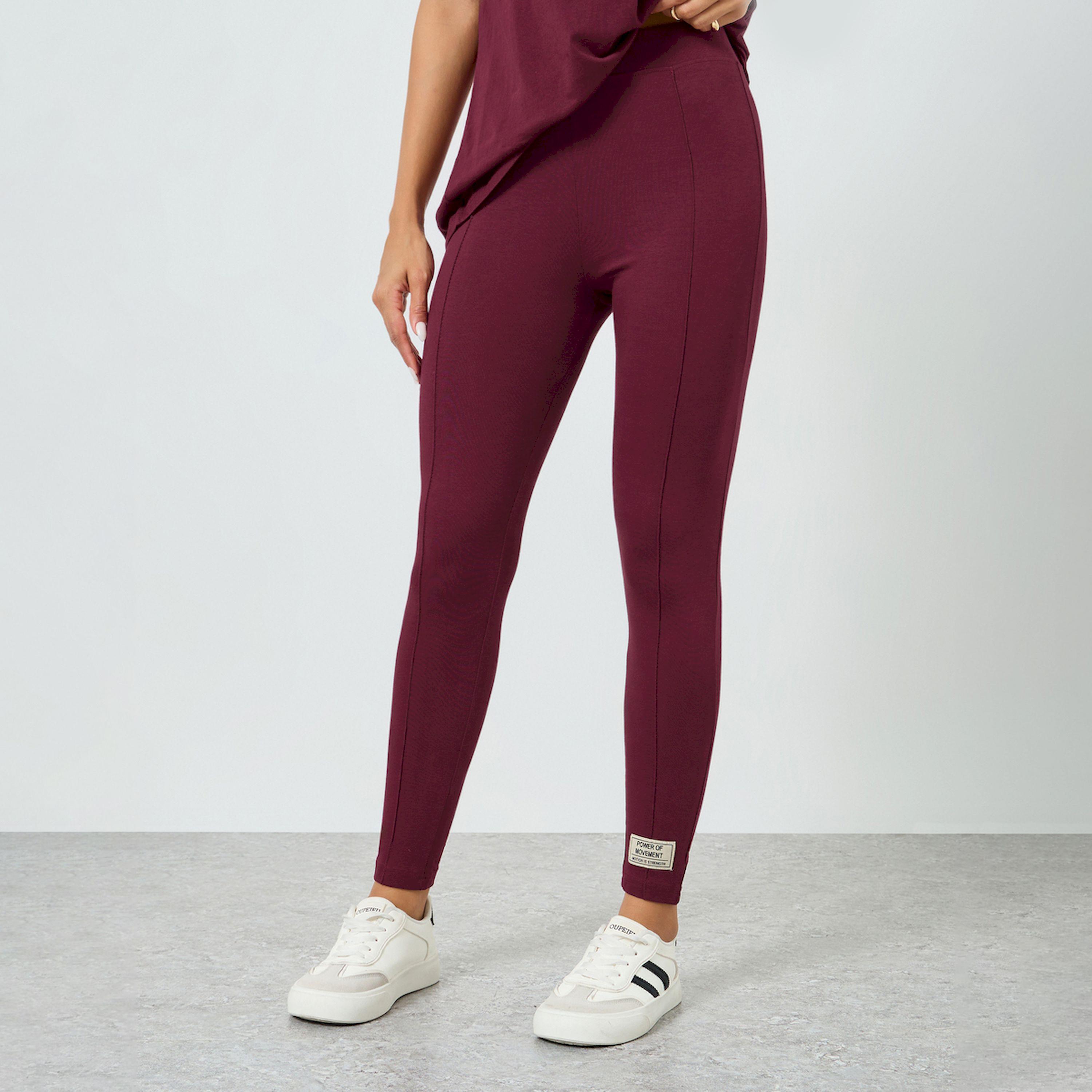 ليقنز عنابي يصل للكاحل-women-clothing-bottoms-leggings-image-1