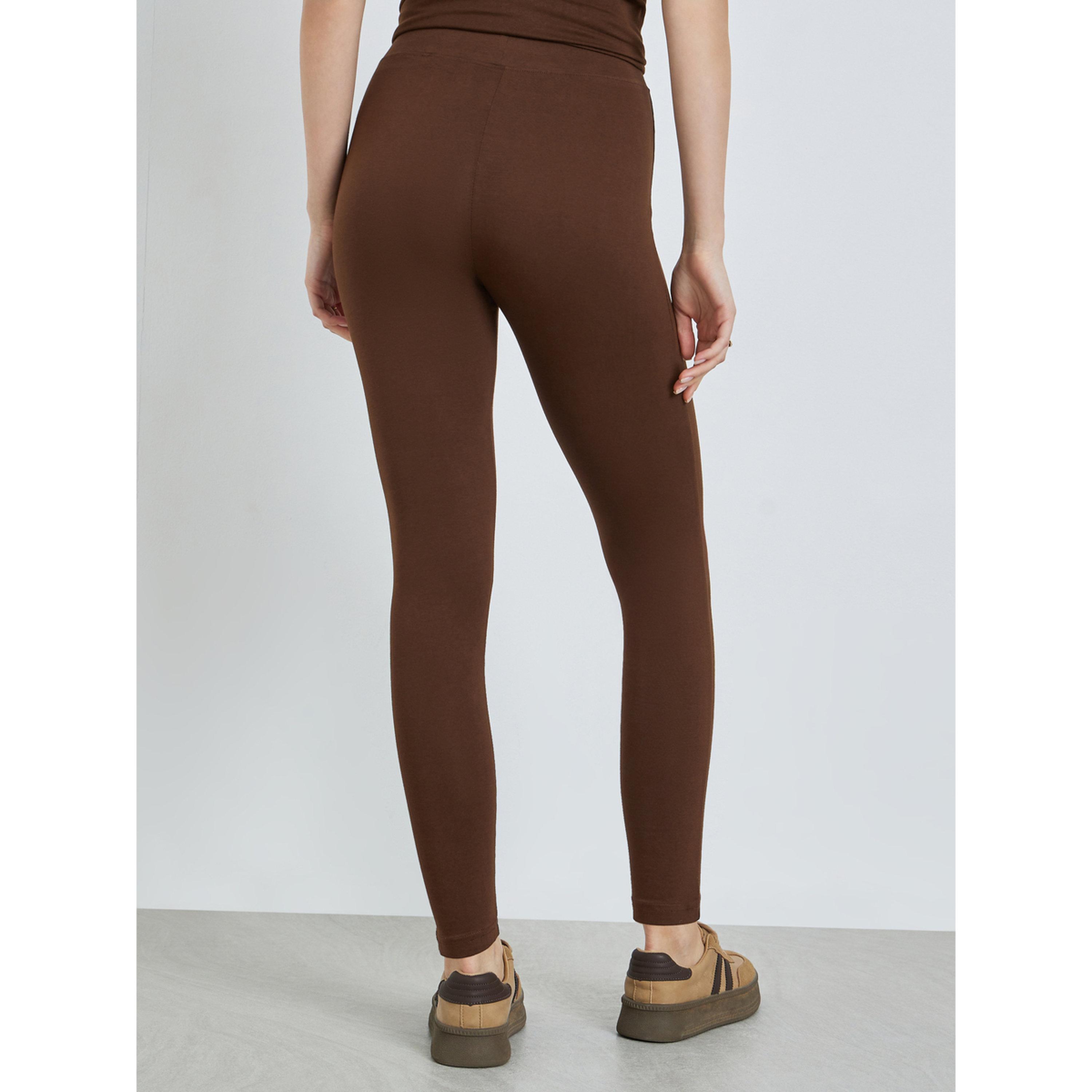 ليقنز سادة بتفاصيل طيات-women-clothing-bottoms-leggings-image-4