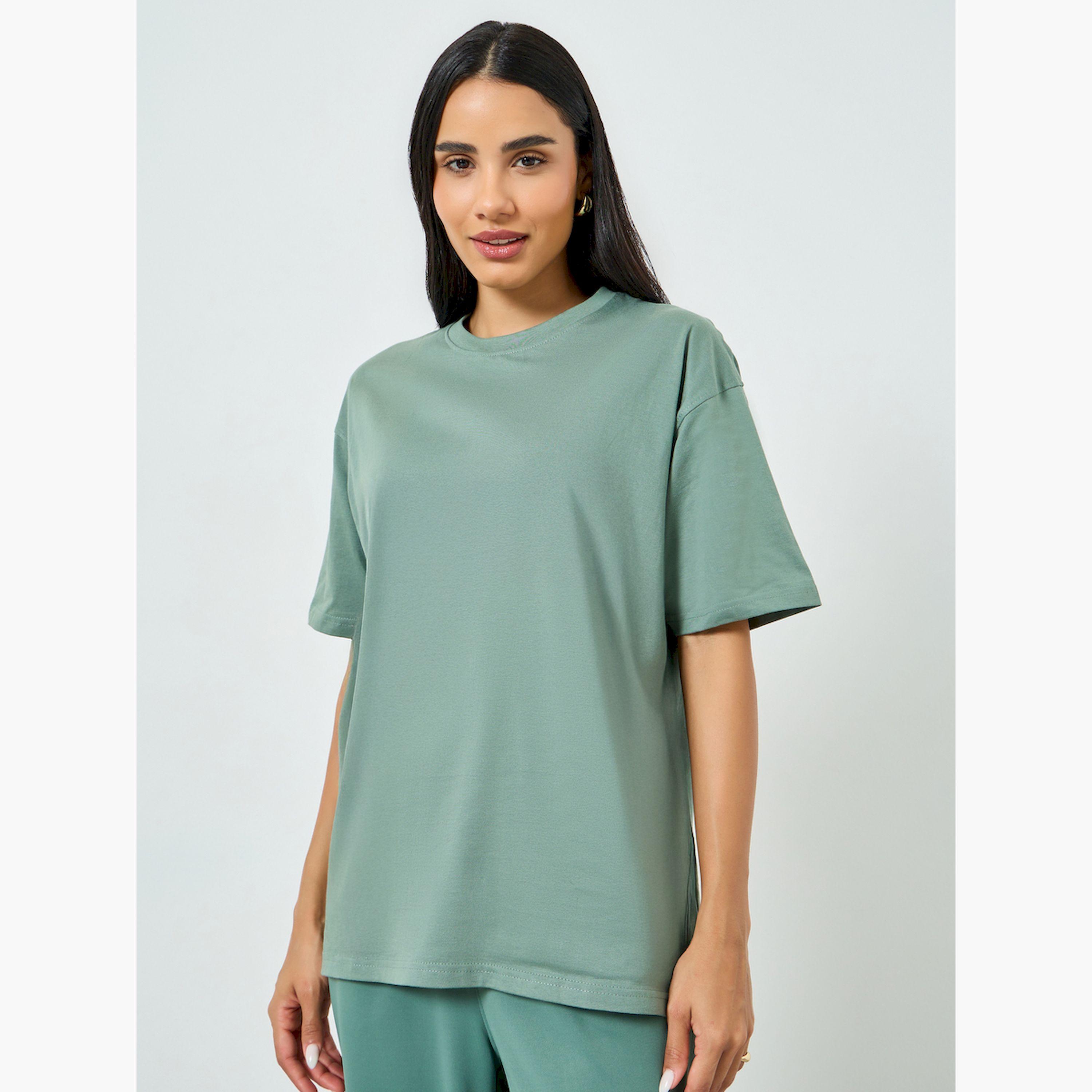 تيشيرت قطني بقصة واسعة-women-clothing-tshirts-image-1