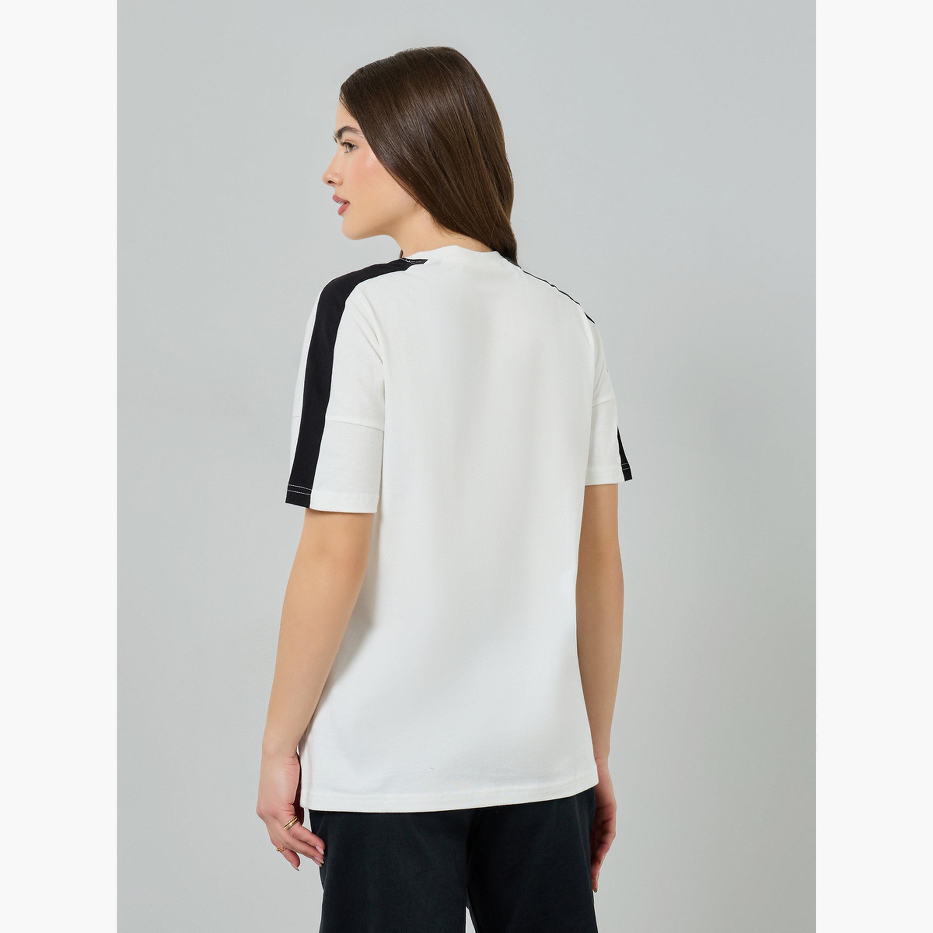 Styli Off White Slogan Oversized Cotton T-Shirt-women-clothing-tshirts-image-5
