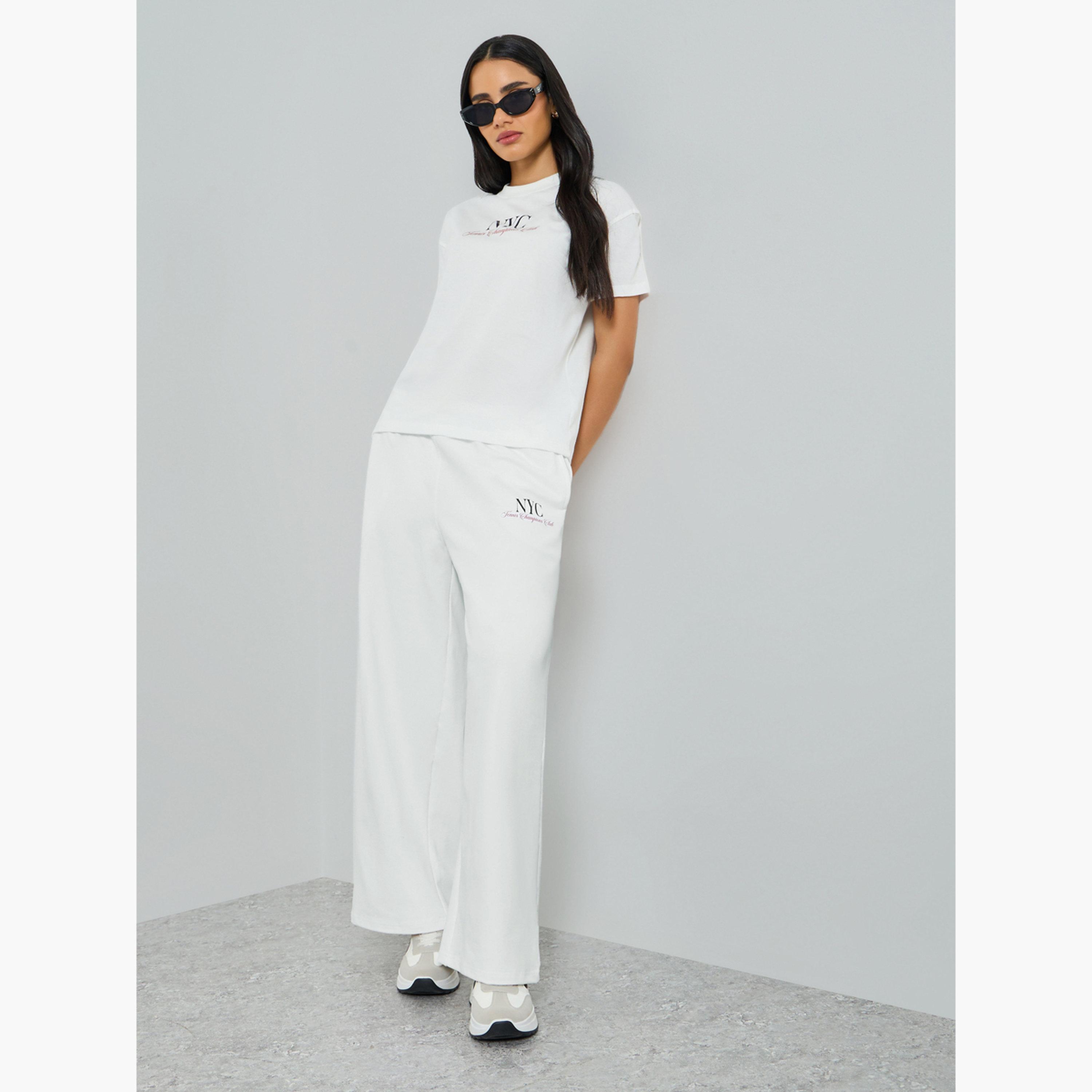 Styli White NYC Print Cotton T-Shirt-women-clothing-tshirts-image-2