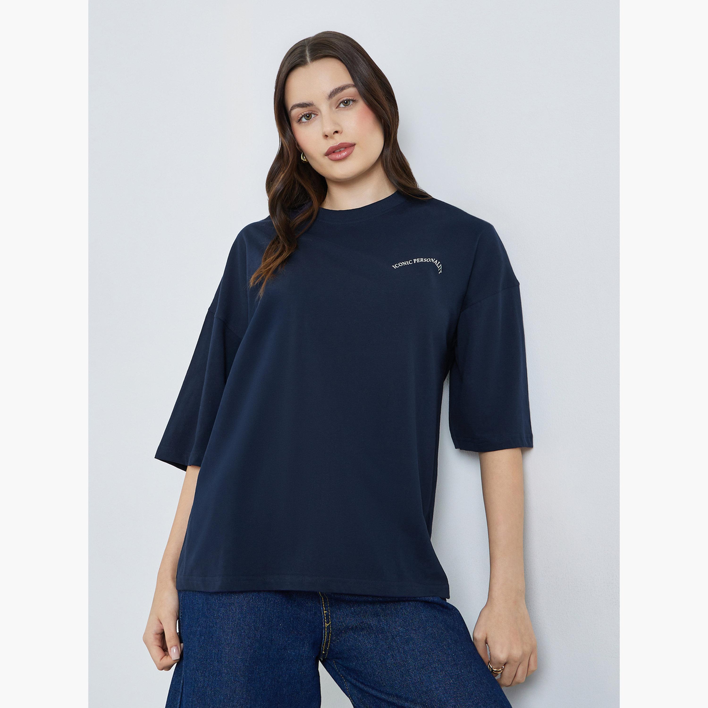Styli Women Oversized Cotton Round Neck T-Shirt-women-clothing-tshirts-image-1