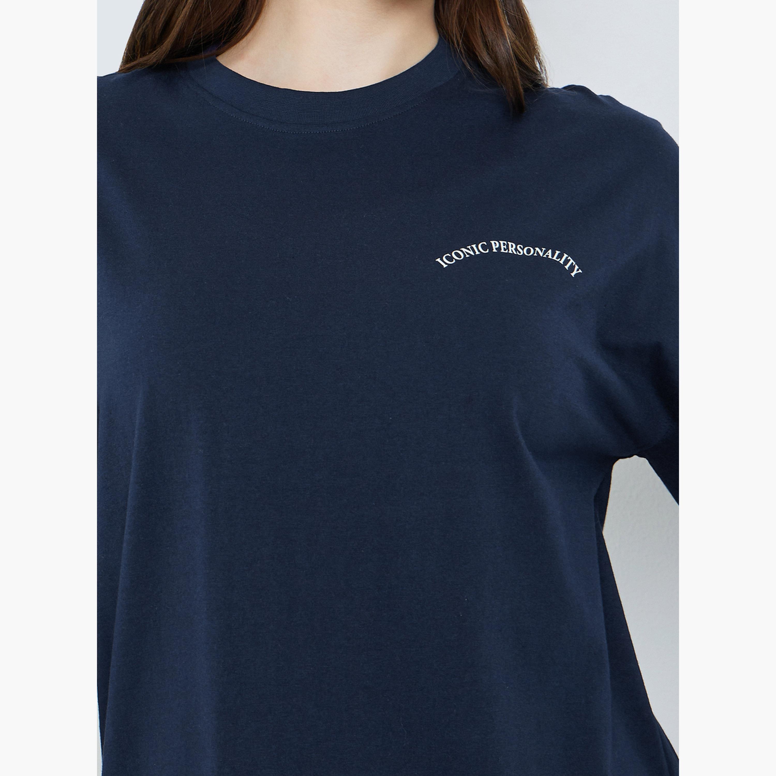 Styli Women Oversized Cotton Round Neck T-Shirt-women-clothing-tshirts-image-3