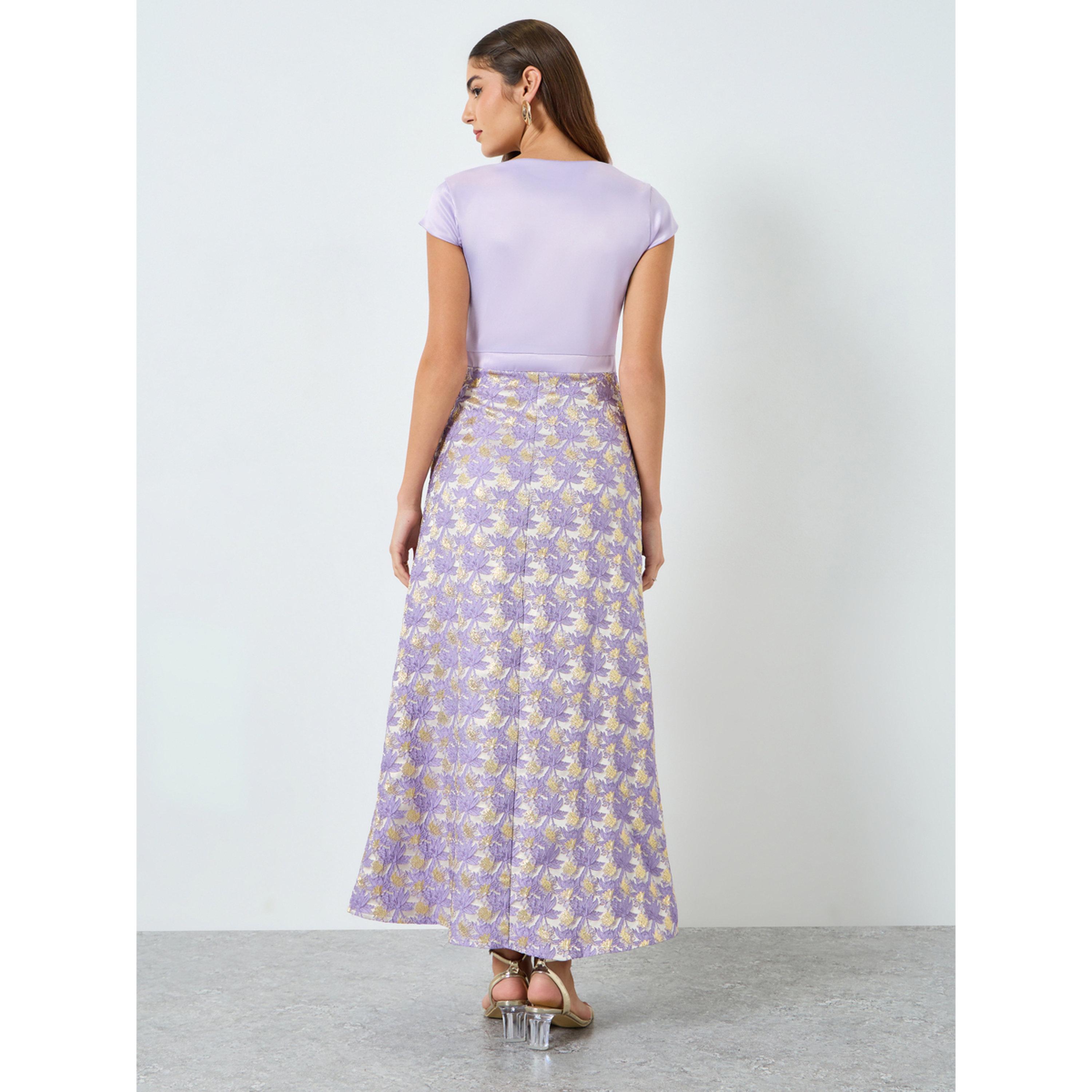 Styli Women Lilac Short Sleeves A-Line Maxi Dress-women-clothing-dresses-image-4