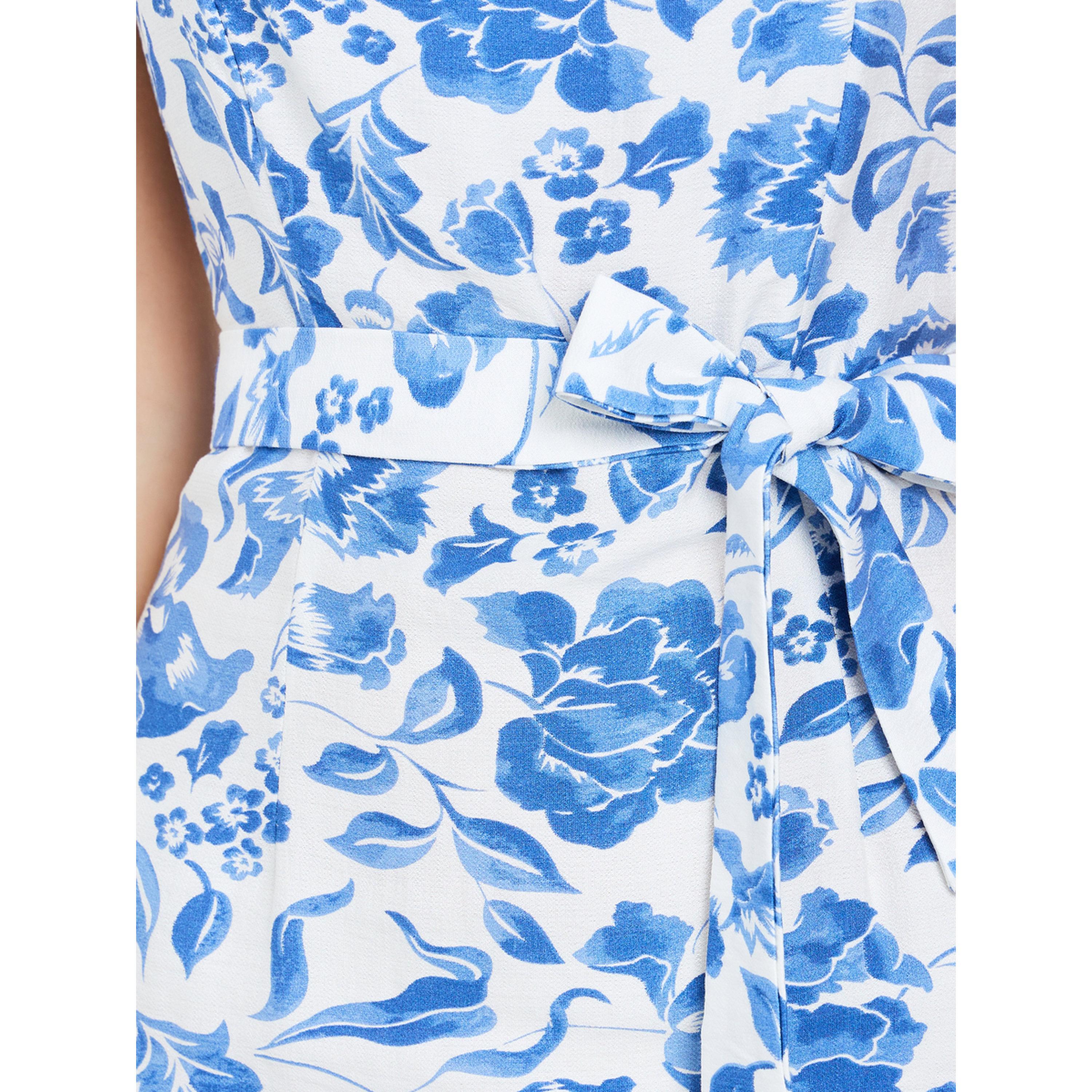 Styli Women Blue Floral Print Strappy A-Line Midi Dress-women-clothing-dresses-image-5