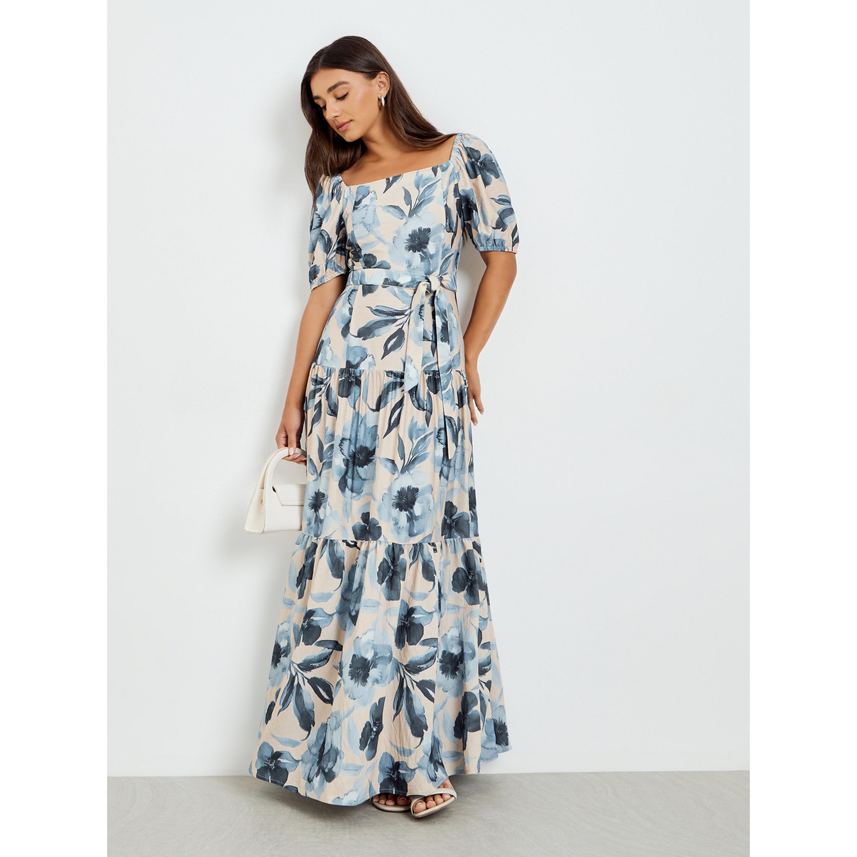 Styli Women Floral Print Puff Sleeve Maxi Dress-women-clothing-dresses-image-3