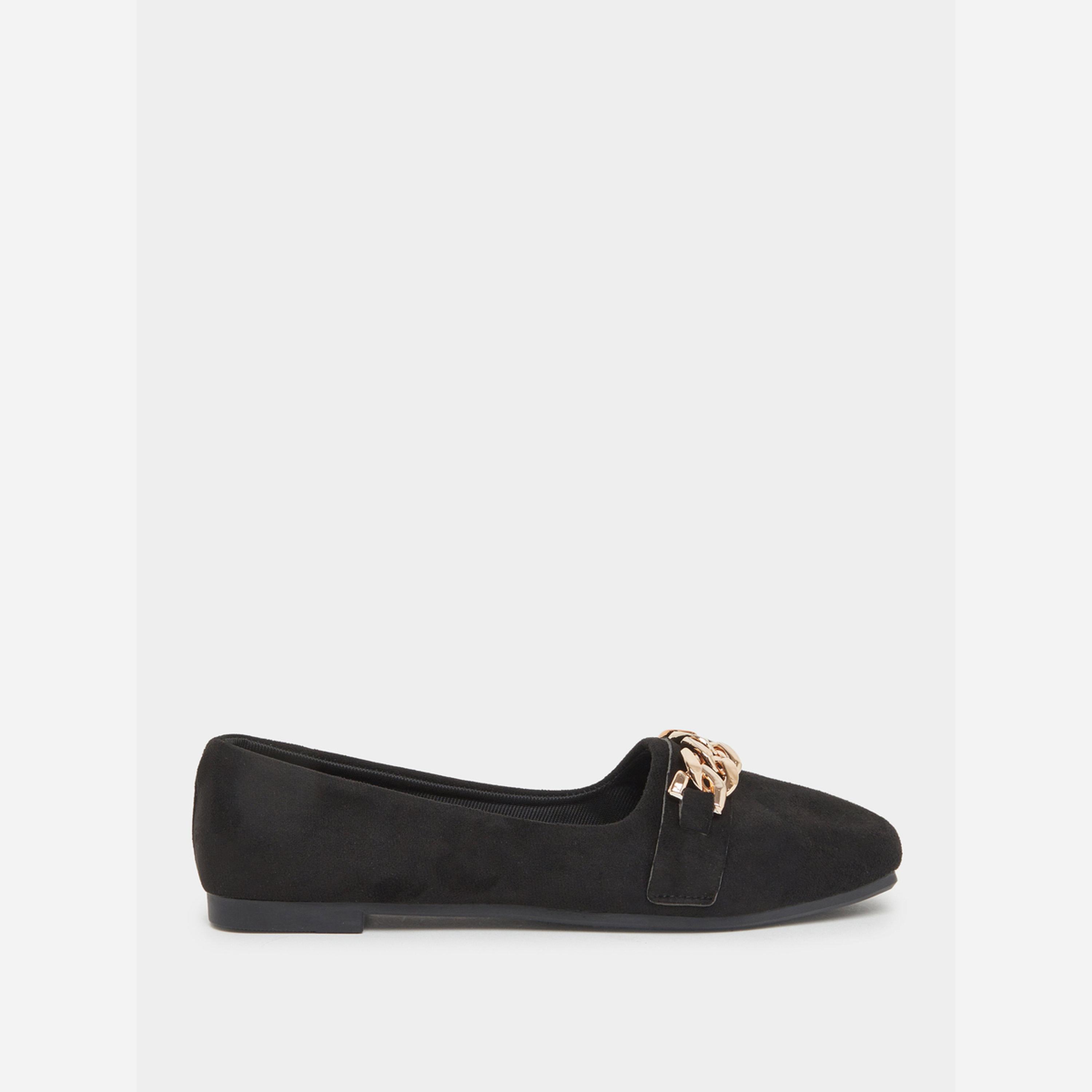 Take Two Solid Metal Chain Detail Flat Shoes-women-shoes-sandals-flats-image-2