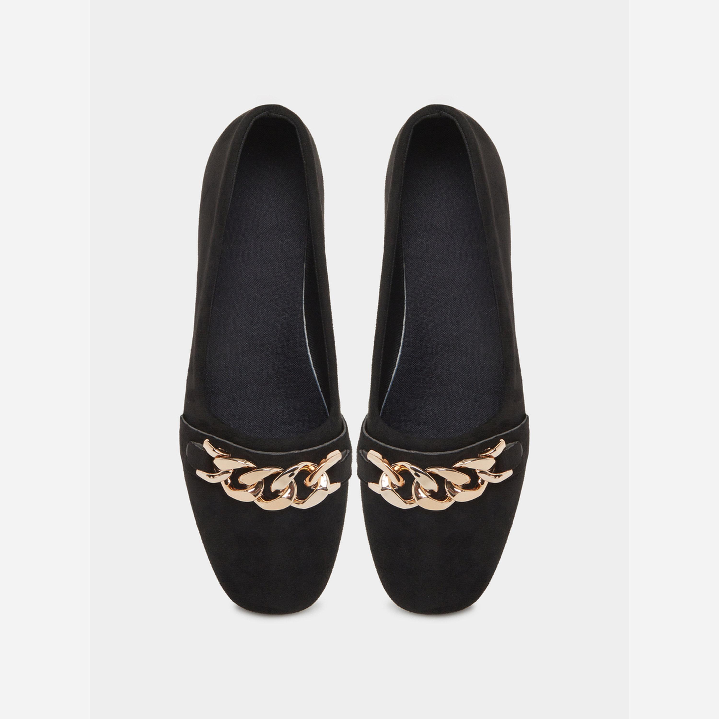 Take Two Solid Metal Chain Detail Flat Shoes-women-shoes-sandals-flats-image-5