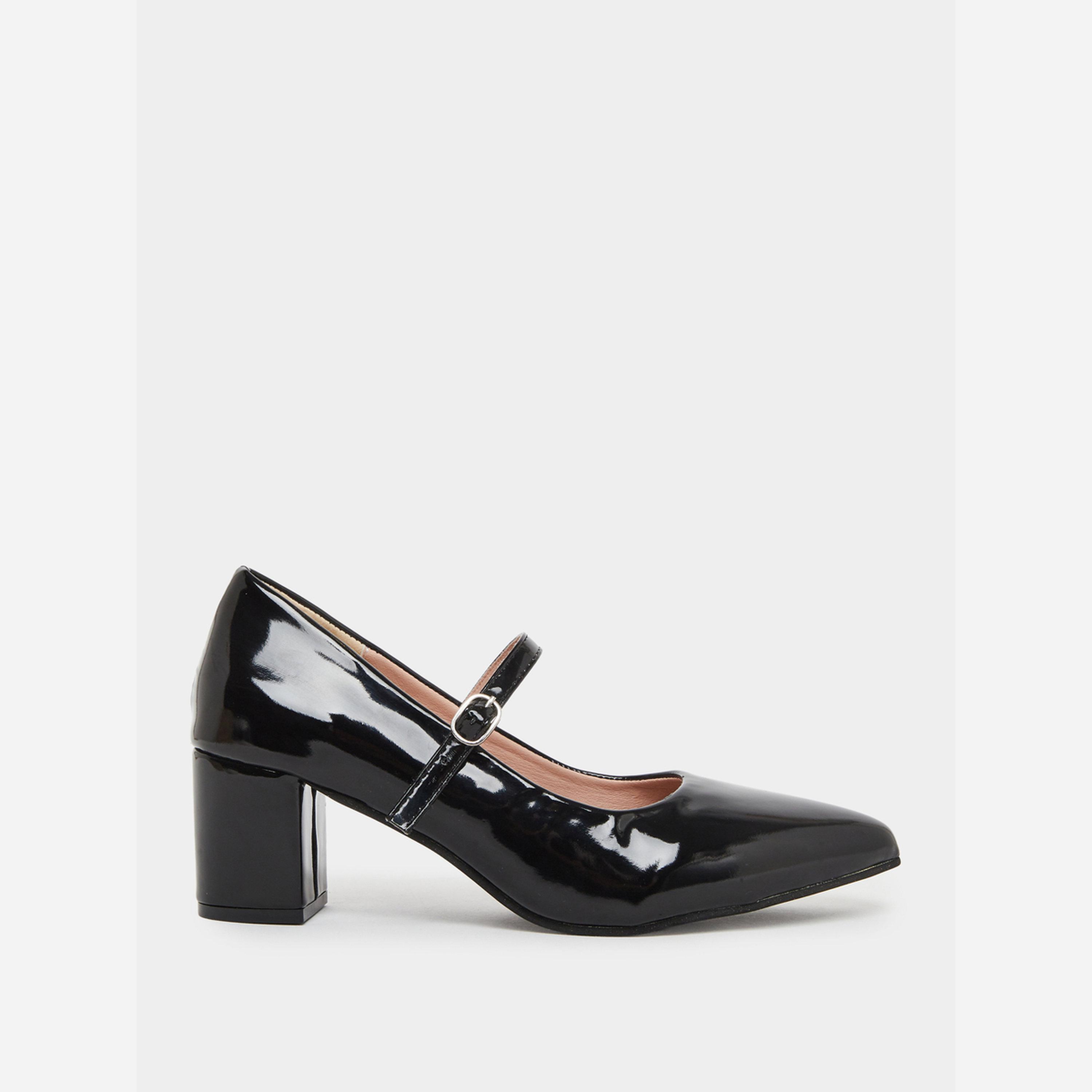 تيك تو - حذاء نسائي جلد لون أسود-women-shoes-sandals-heeled-image-2